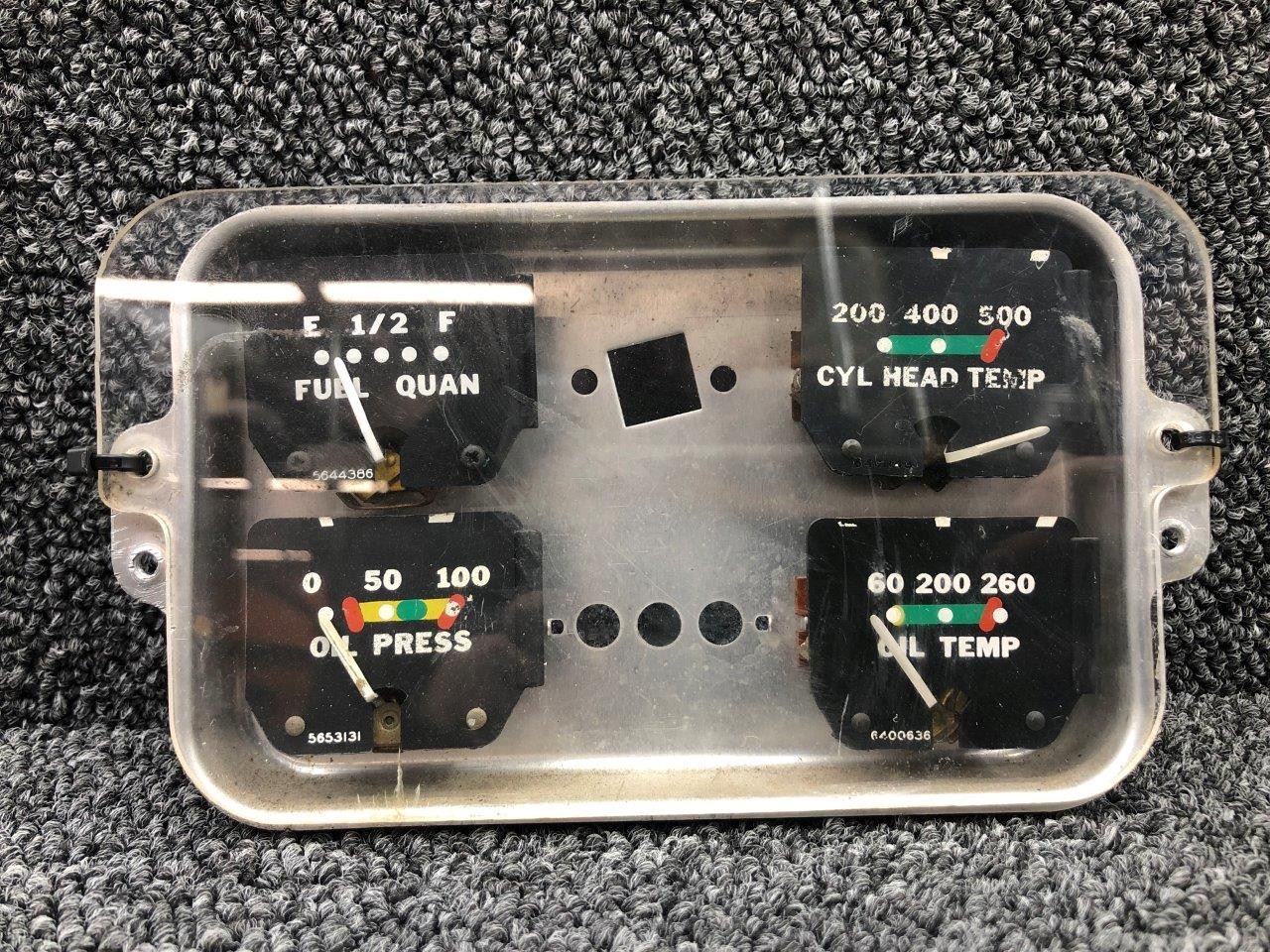 764 437 Piper PA24 260 Instrument Cluster Assembly W Cover