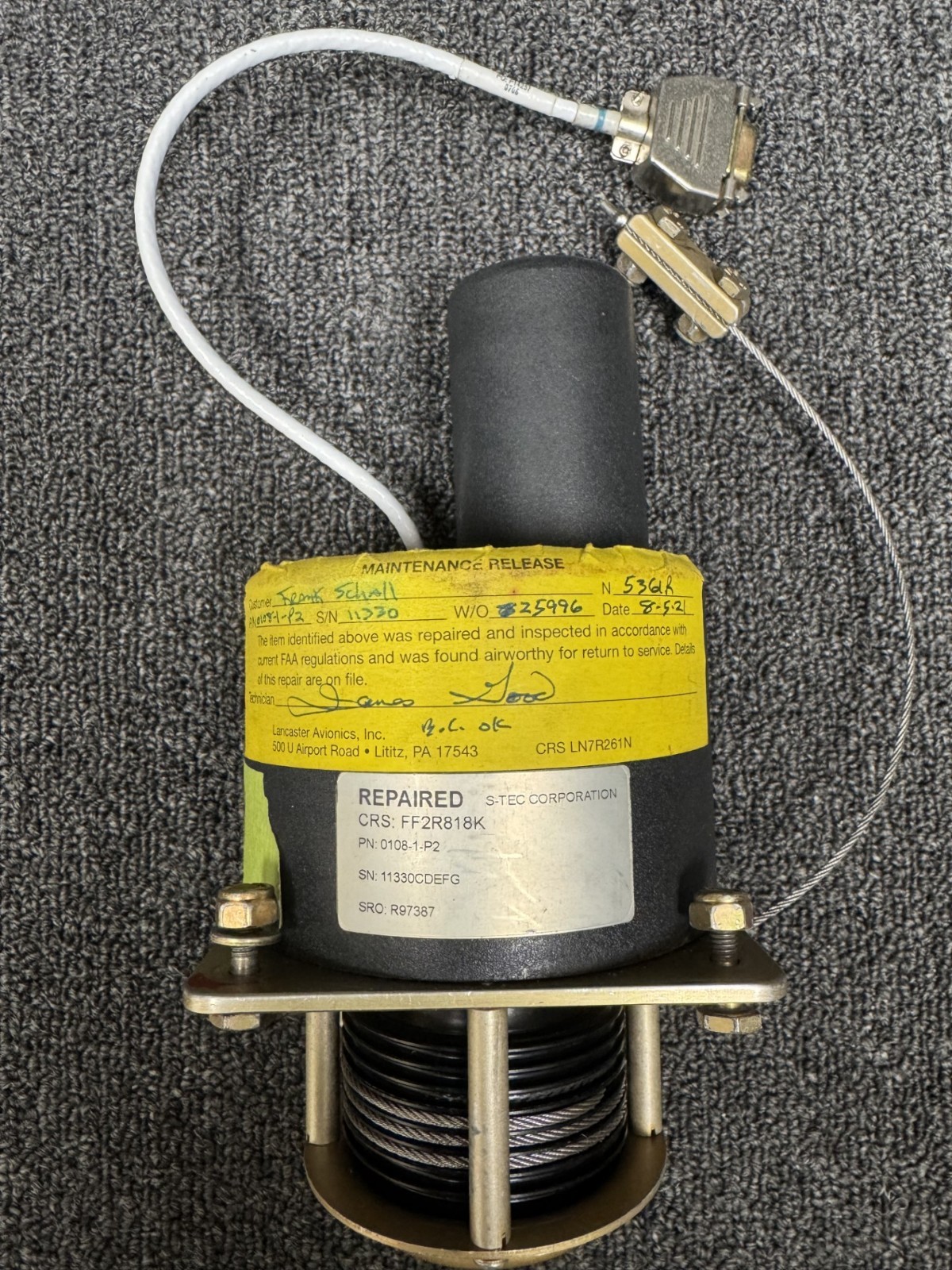 S-Tec Pitch Servo P/N 0108-1-P2