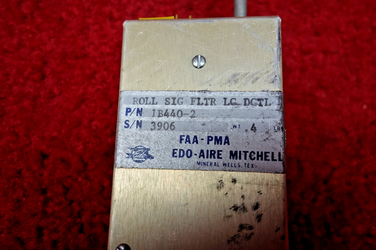 Edo-Aire Mitchell Autopilot Roll Filter Relay Box PN 1B440-2