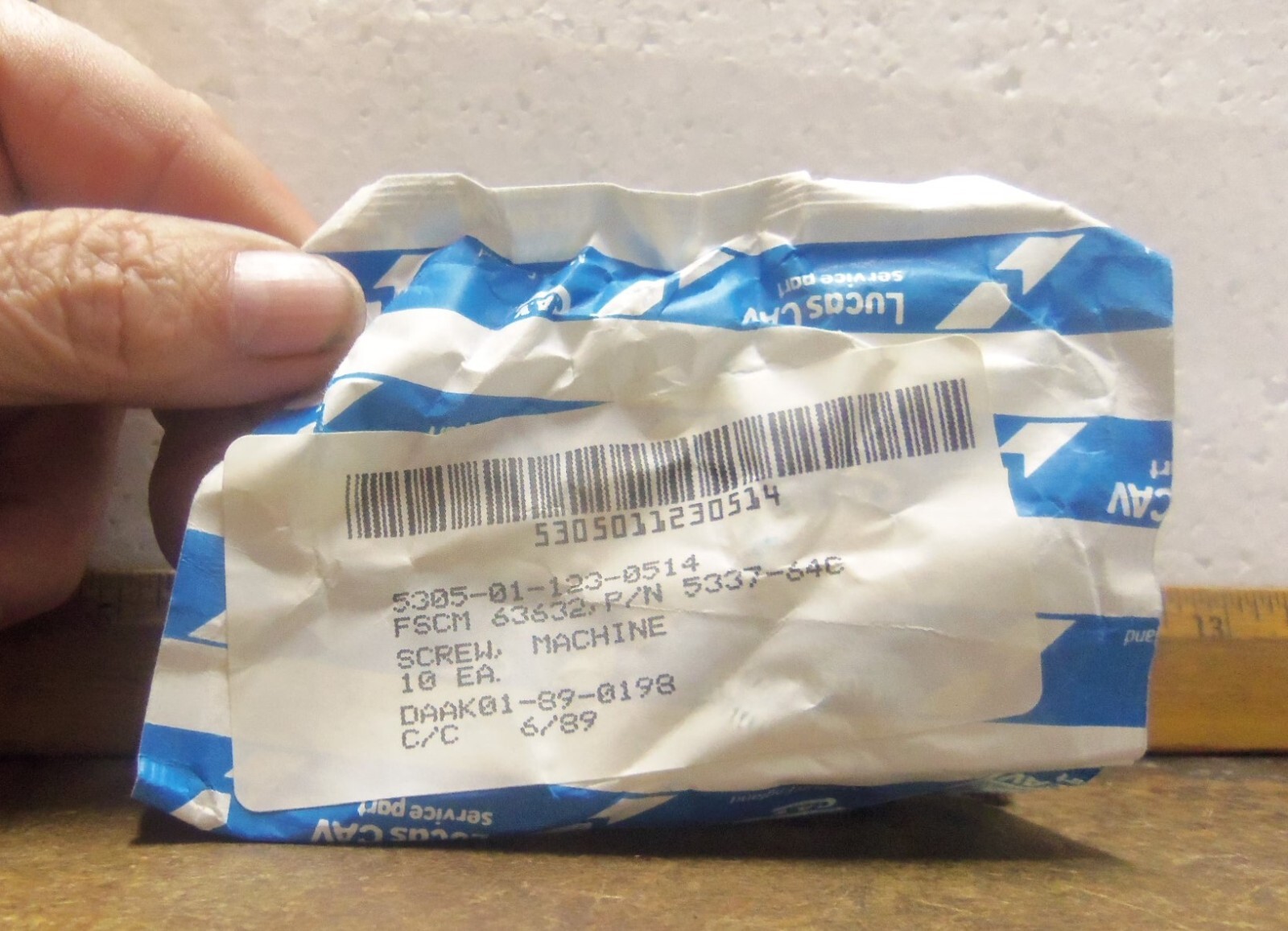 Pack of 10 – Lucas CAV – Machine Screws for Military Boat – P/N: 5337-64C (NOS)