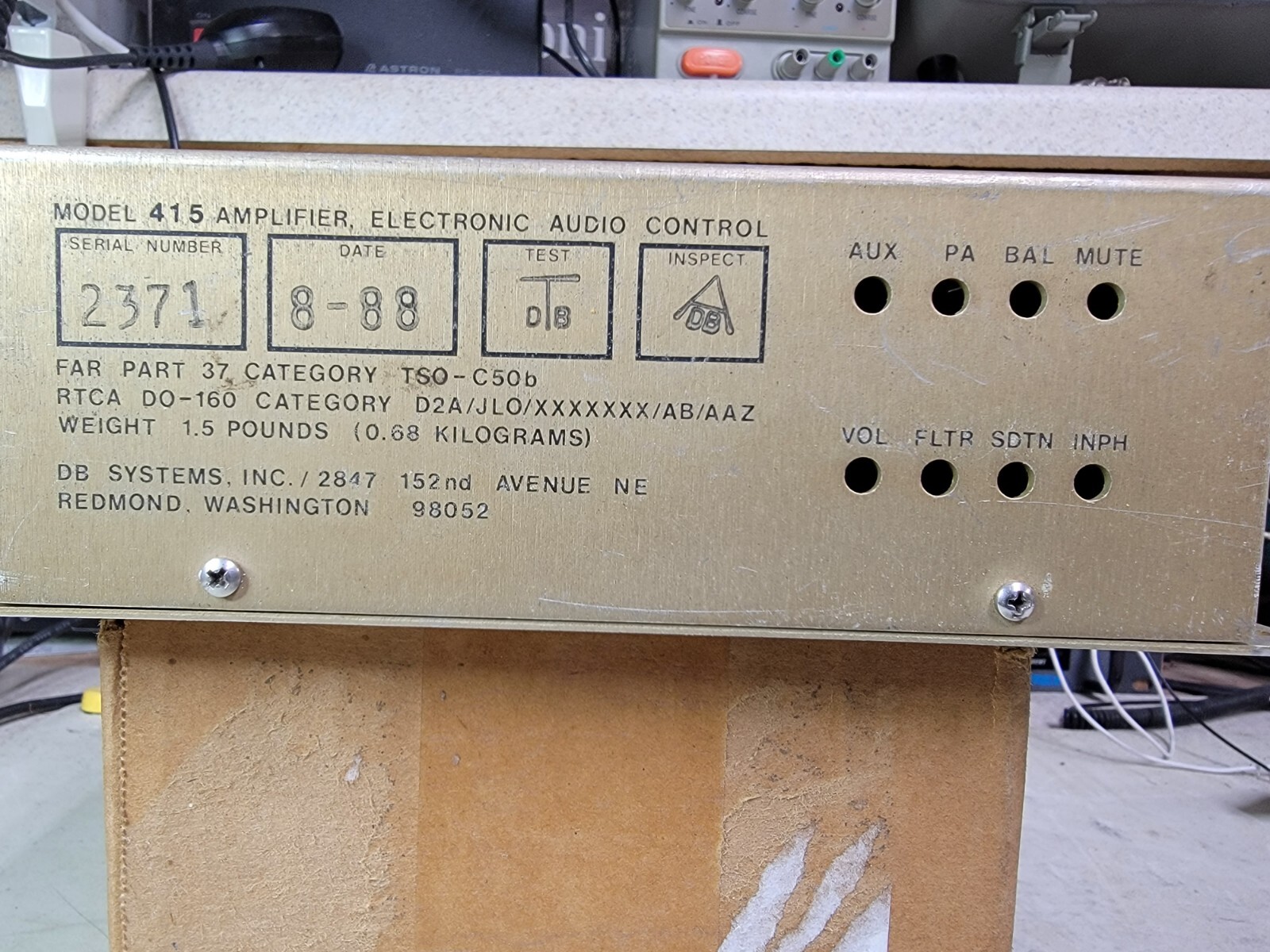 Model 415 DB Systems Electronic Audio Control Amplifier DB415 #B007 *30 Day Ret*