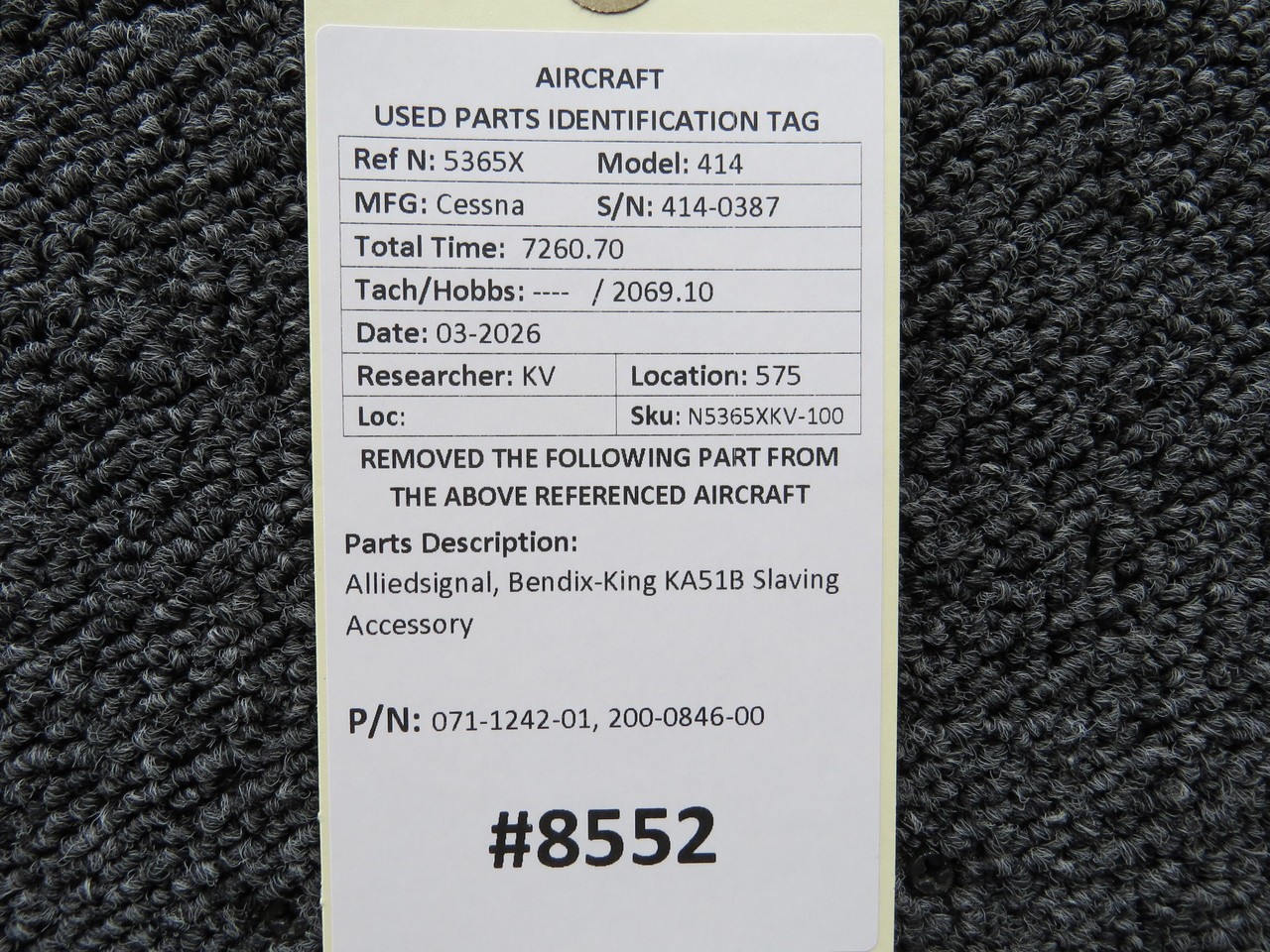 071-1242-01, 200-0846-00 Allied Signal, Bendix-King KA51B Slaving Accessory