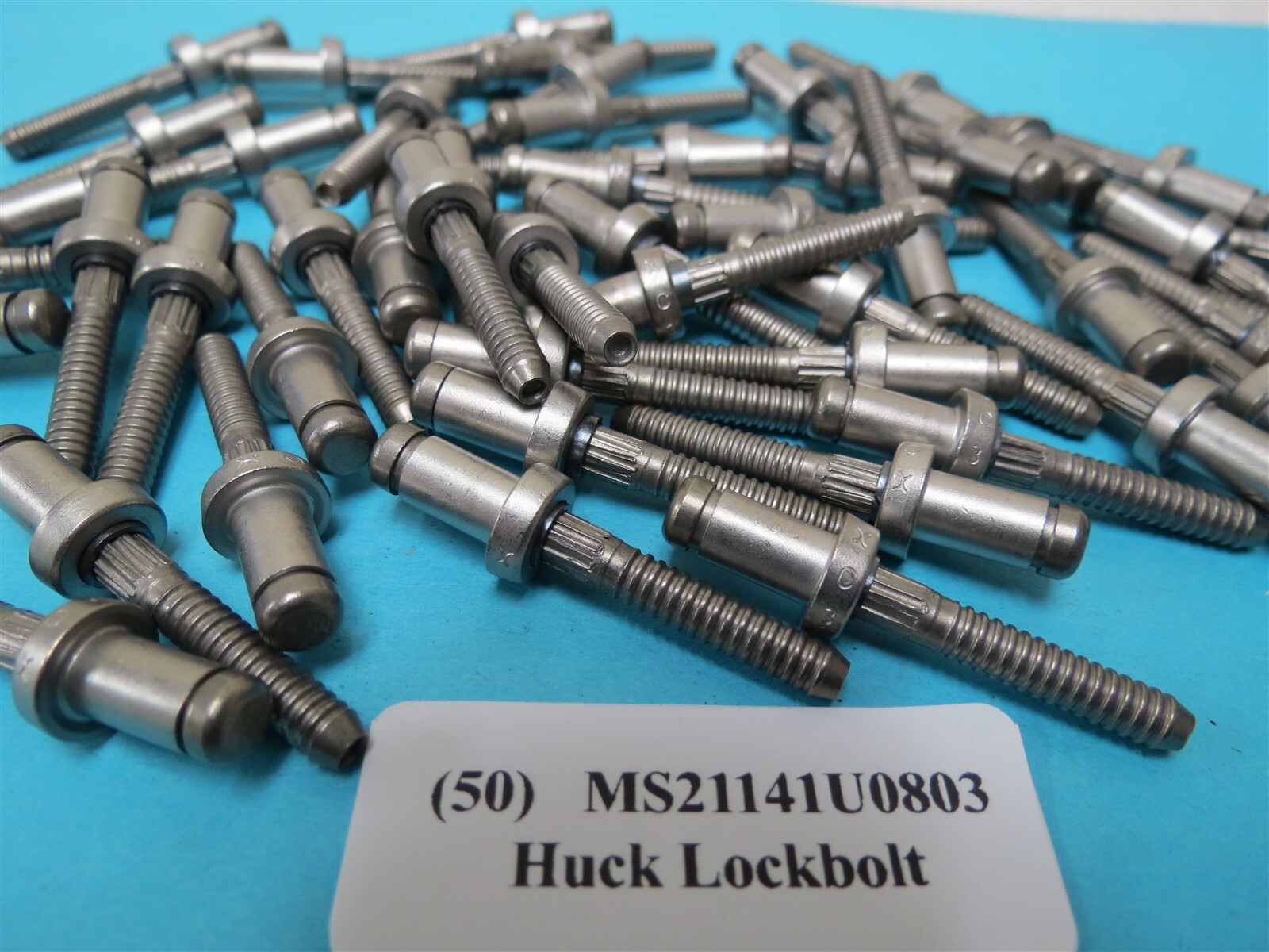 NEW Huck MS21141U0803 Stainless Steel Lockbolt 1/4 Blind Bolt Pin Rivet (50)