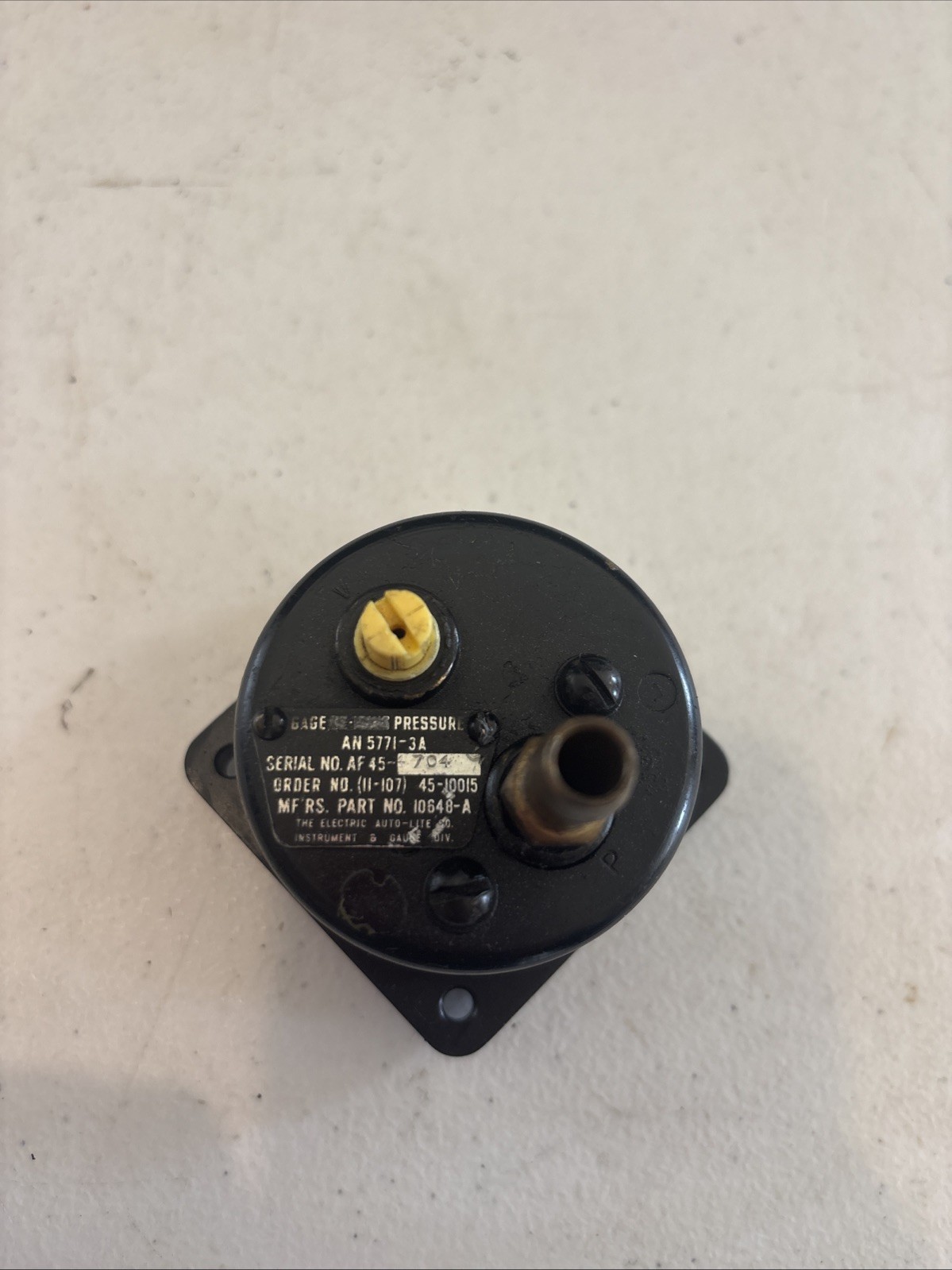 The Electric Auto Lite Co. Instrument Gauge Pressure