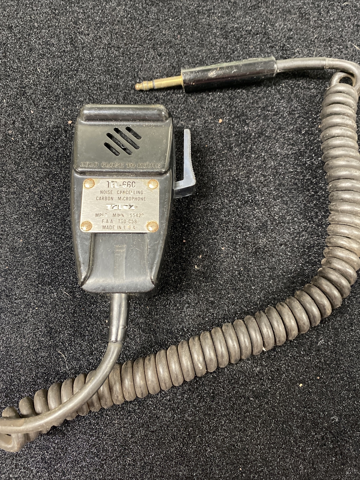 Cessna / Telex CarbonMicrophone Tel-66C As Is No Warranty No Returns