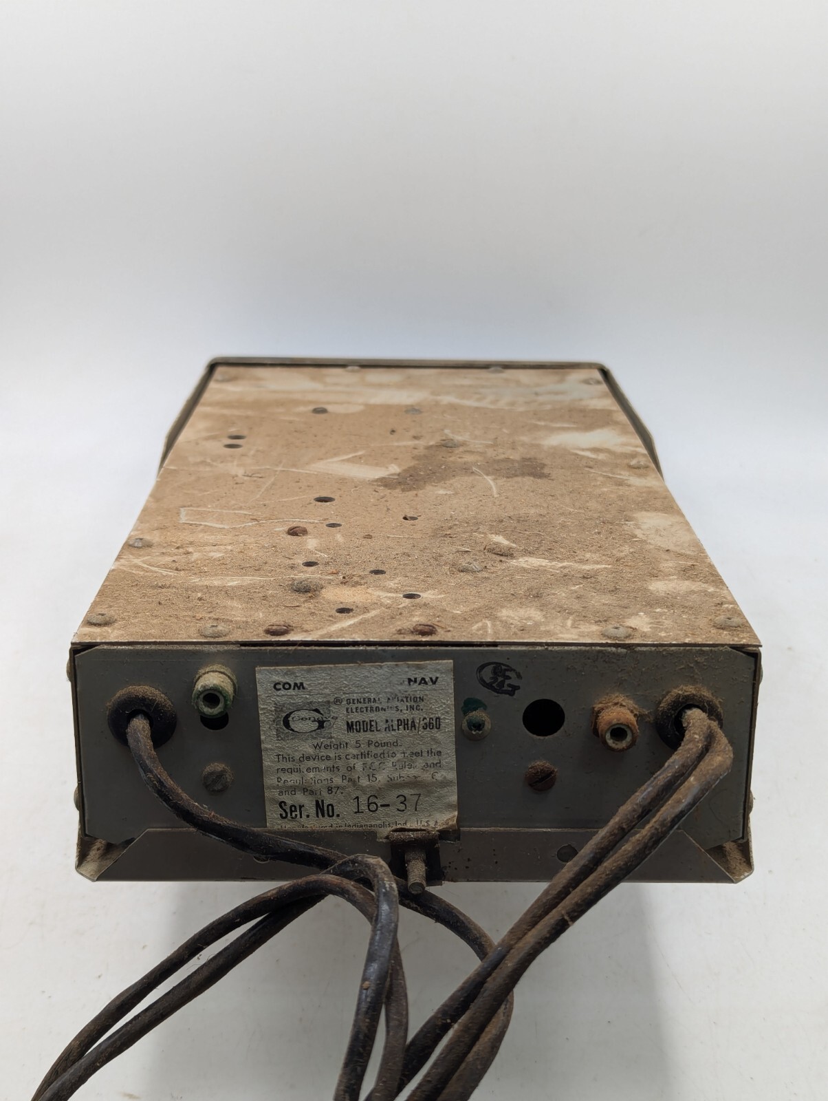 Genave Alpha/365 Vintage Nav/Comm Navigation Aircraft Aviation Radio, Untested