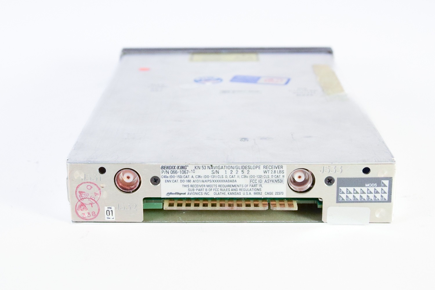 Bendix/King KN-53 Nav Receiver PN: 066-1067-10 SN: 12252, Guaranteed