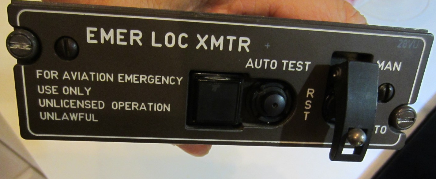 AIRBUS EMERGENCY LOCATOR XMTR PANEL ORIGINAL WITH SWITCH