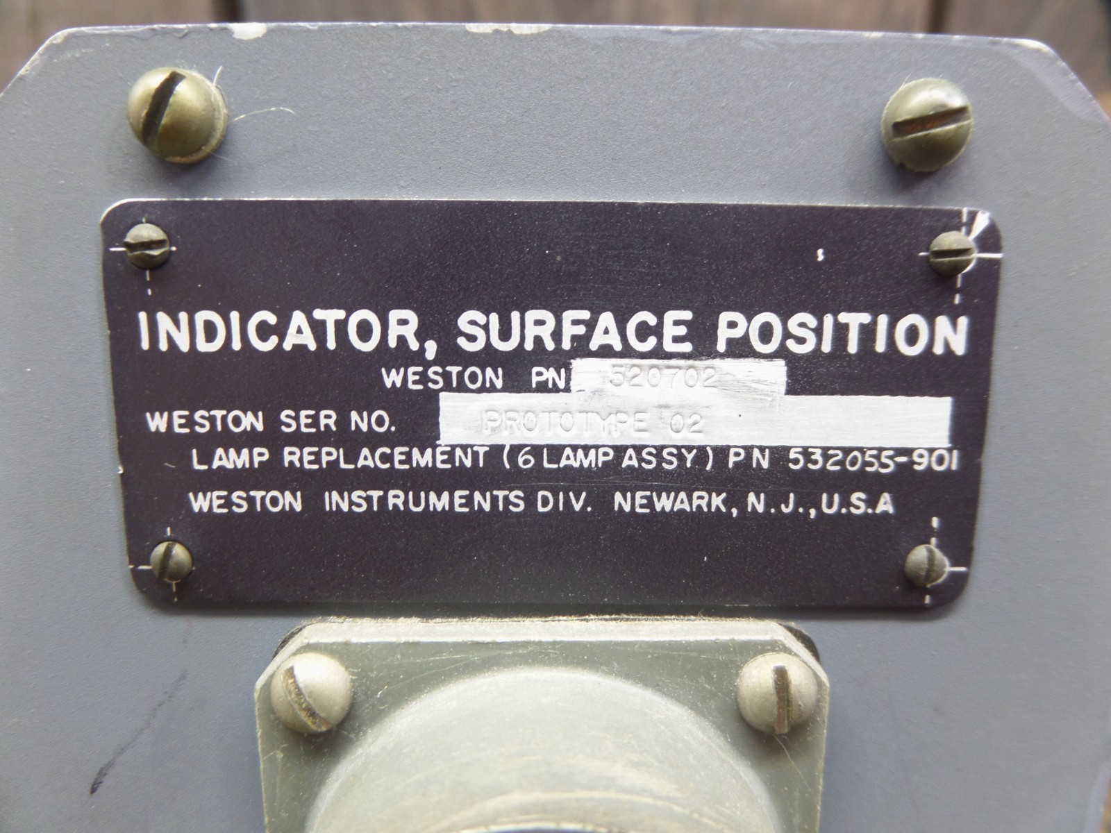 Weston Indicator Surface Position 520702 Aircraft Prototype 02 *NOT TESTED AS-IS