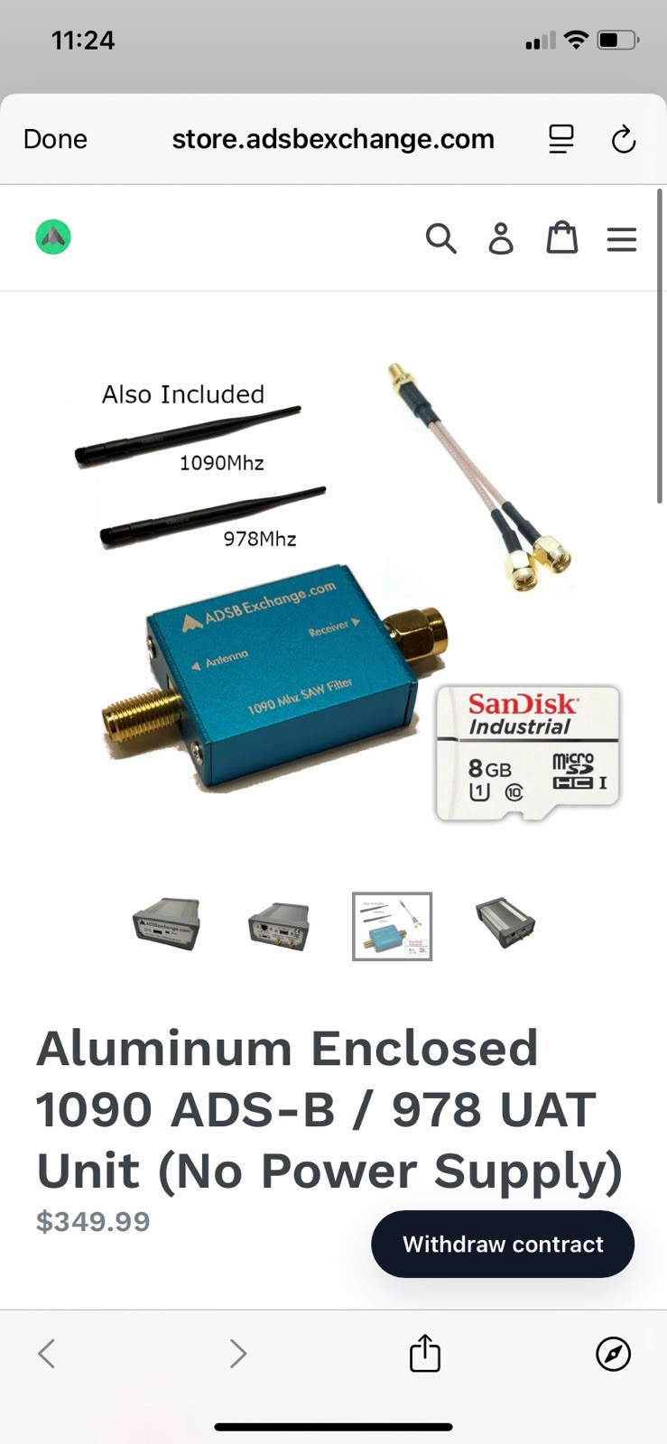 ADSBx Deluxe Dual SDR Feeder Kit Complete –, Antenna, Coax, Power Supply