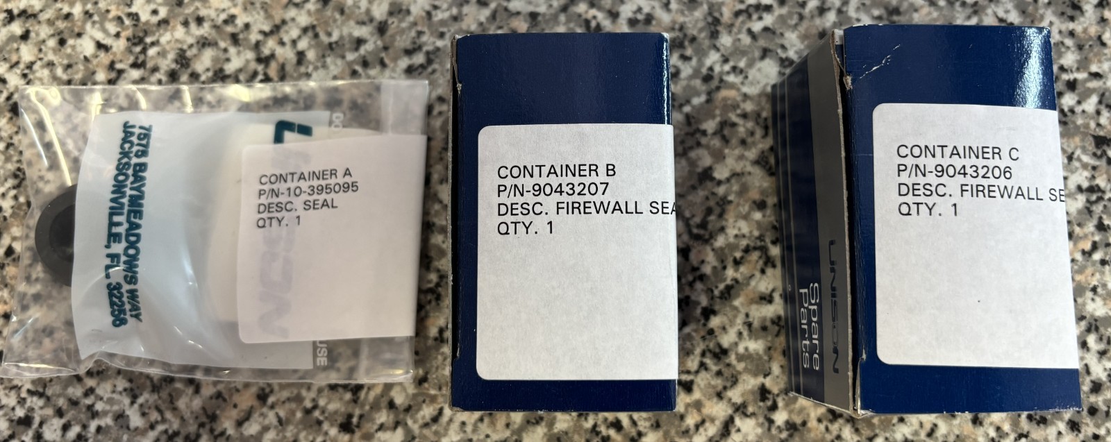 Unison 9043205 Firewall Seal Kit GE CF6-50 NEW FAA 8130-3 PMA