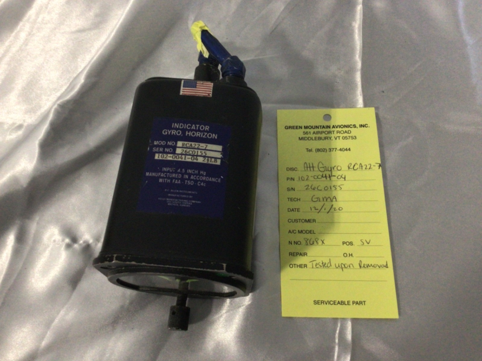 Attitude Gyro RCA22-7 102-0041-04
