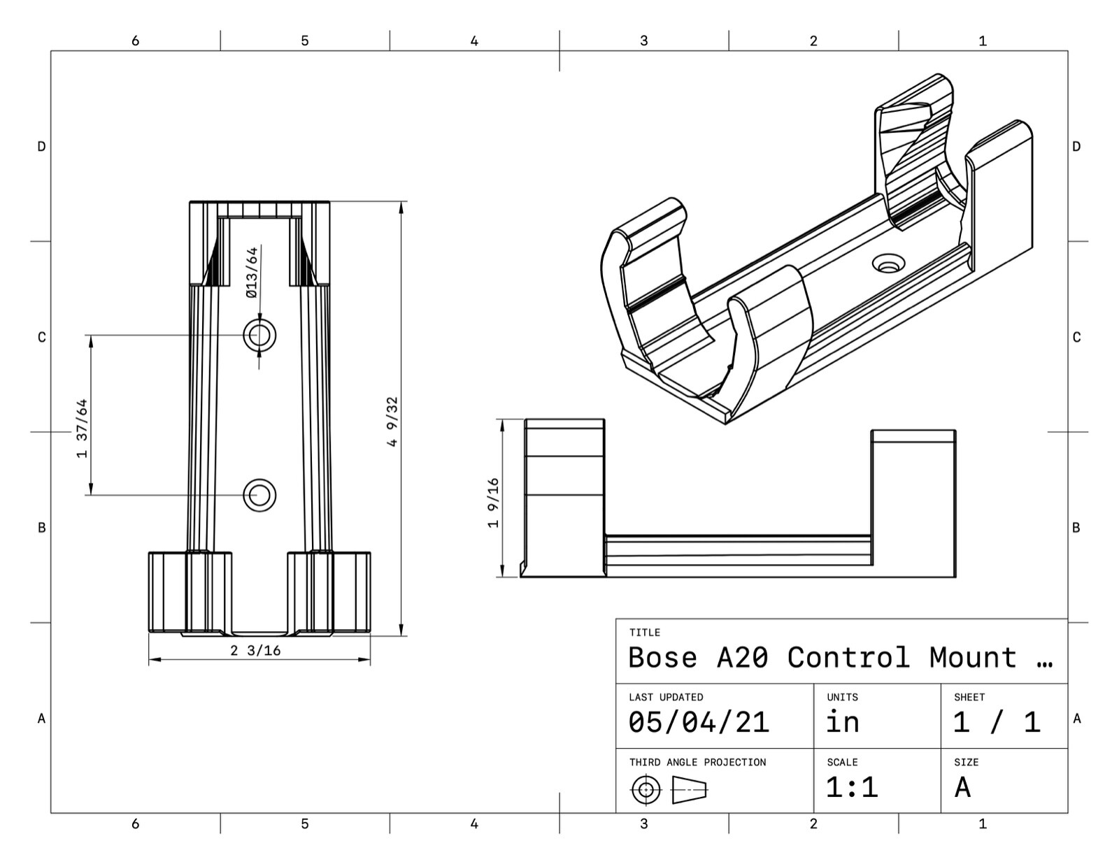 Bose A20 Aviation Headset Controller Mount – Lifetime Warranty – Carbon Fiber PC