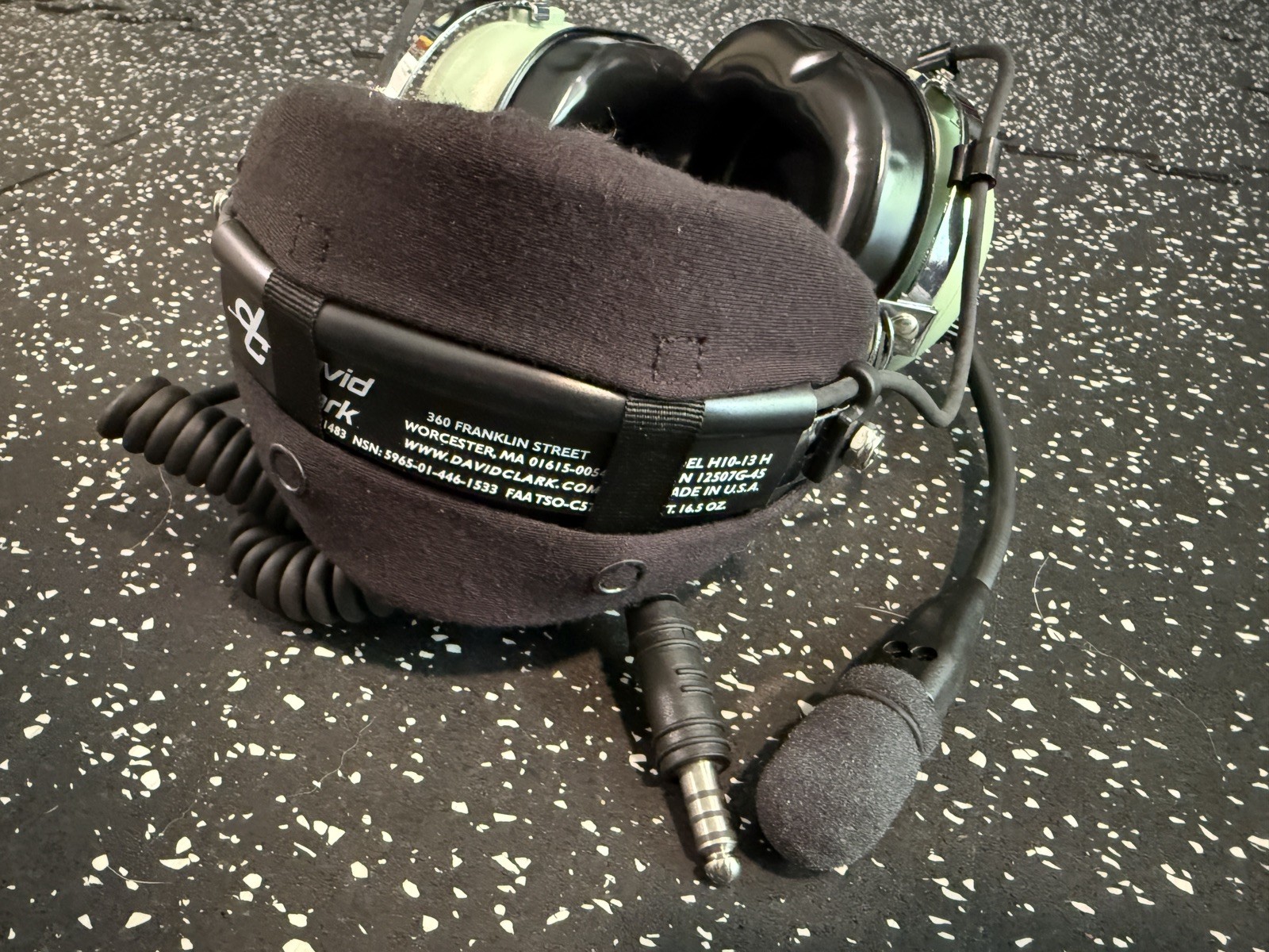 DAVID CLARK MODEL H10-13H (P/N 12507G-45)HELICOPTER AVIATION HEADSET