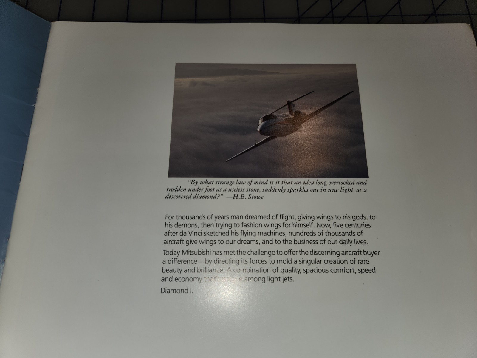 1980s Mitsubishi Diamond I Jet Plane Brochure Original