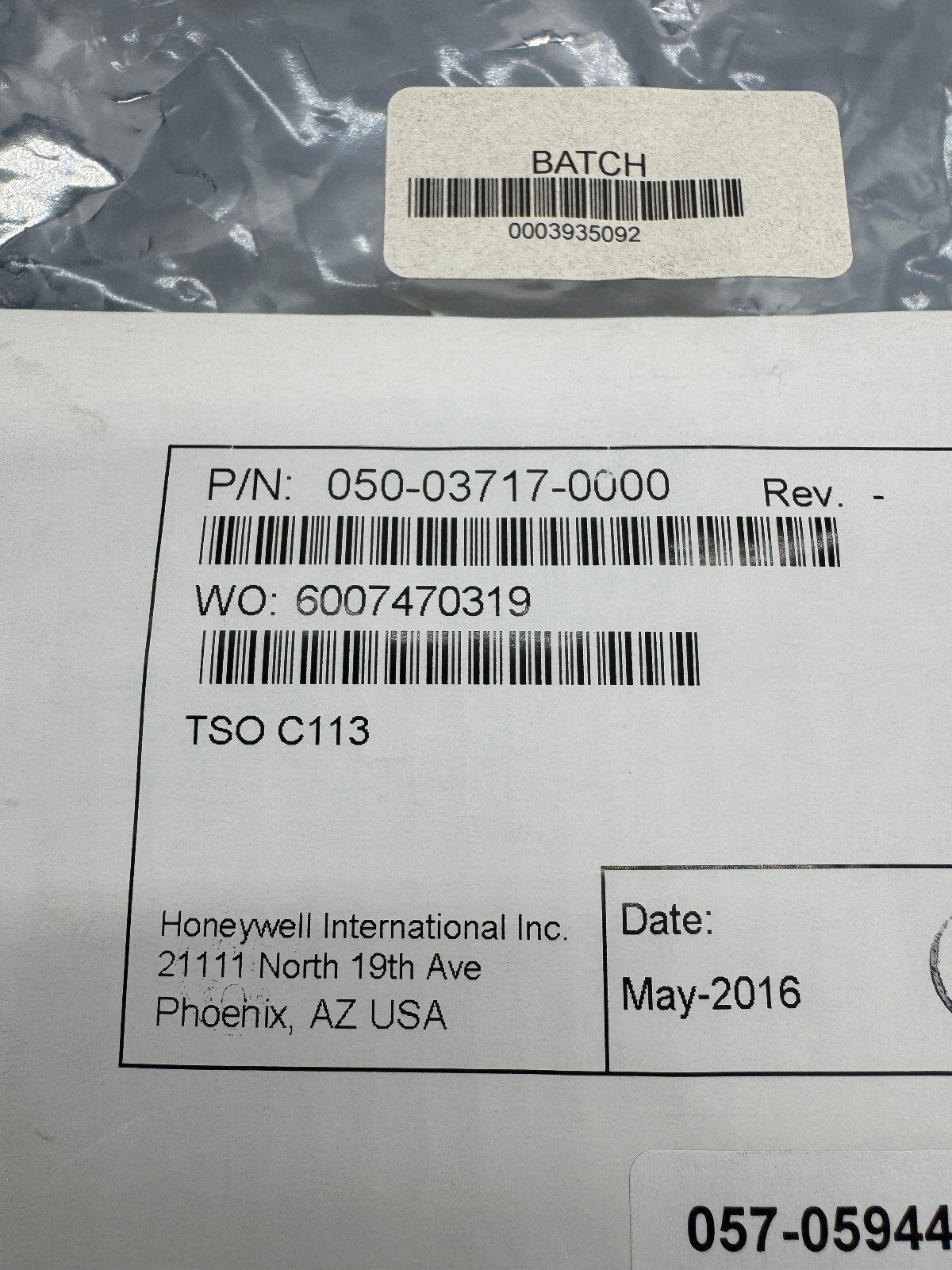 Honeywell 050-03712-0000 KMC 2220 GPS INSTALL KIT with 8130-3 FAA form