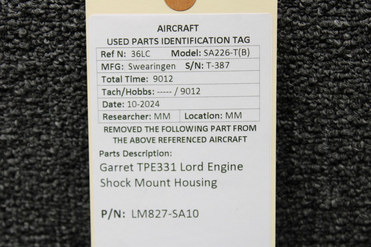 LM827-SA10 Garret TPE331 Lord Engine Shock Mount Housing