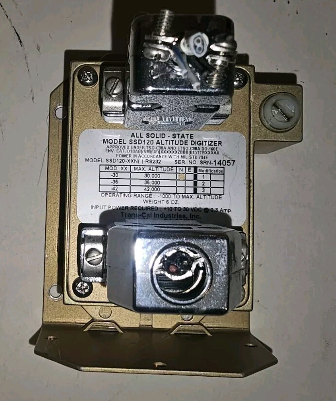 Trans-Cal SSD120-30N-RS232 Altitude Encoder 30,000′ 10-30VDC. W/ 90 Day Warranty