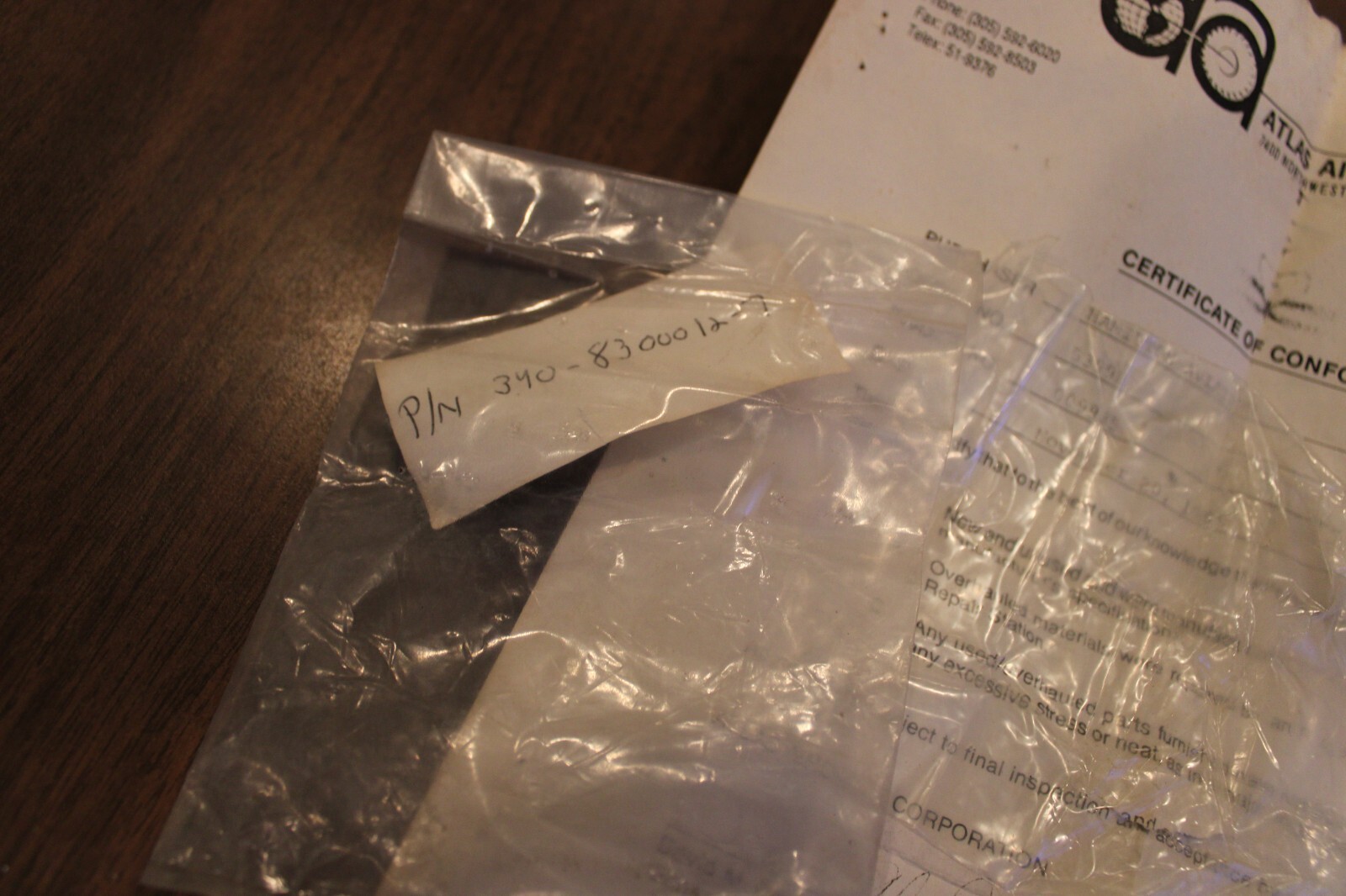 2 Ea. General Dynamics Tracor Flight Systems P/N 340-8300012-7 Front Spar Sleeve