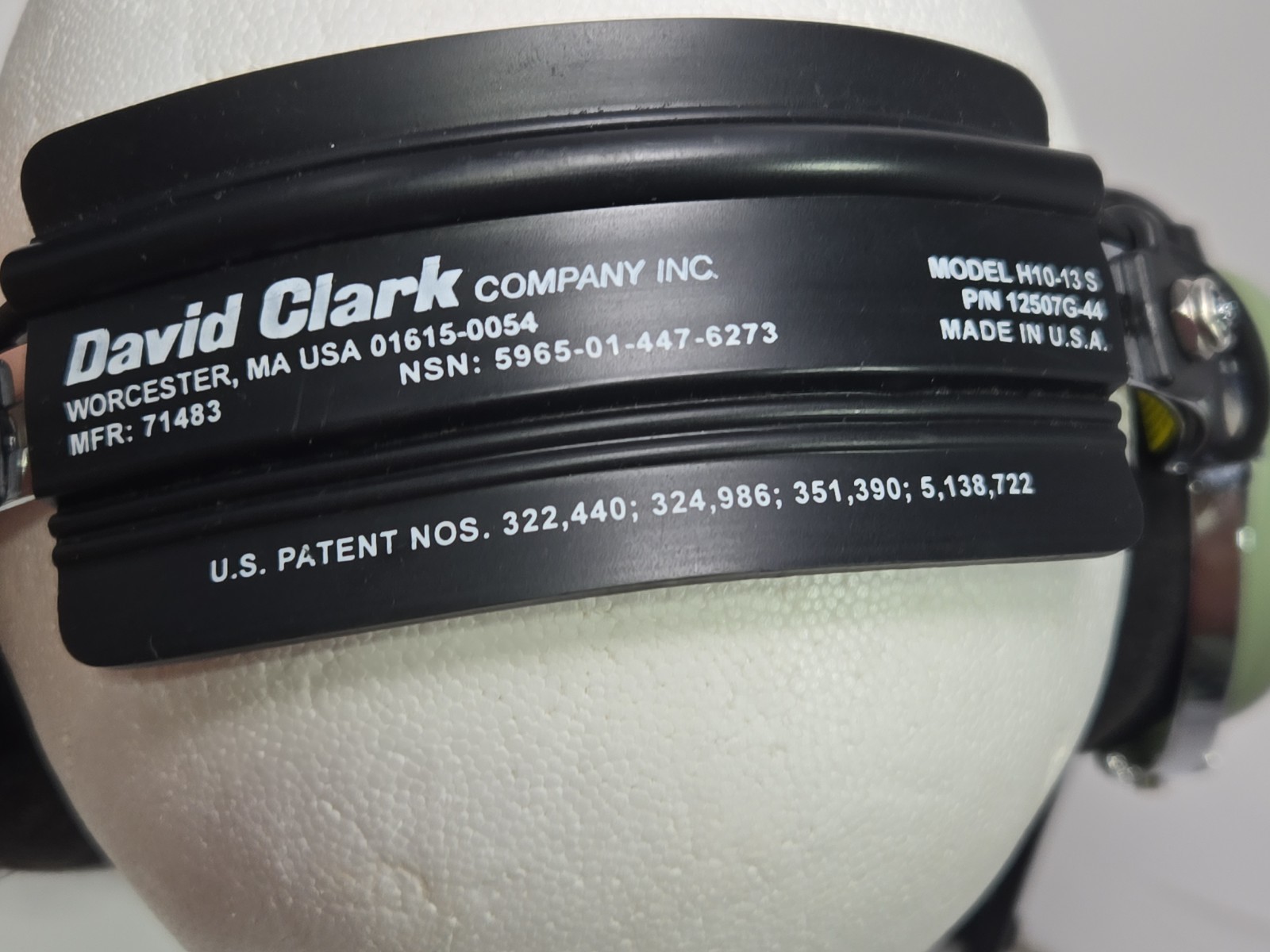 David Clark H10-13S Aviation Headset W/ Case Untested Great Condition