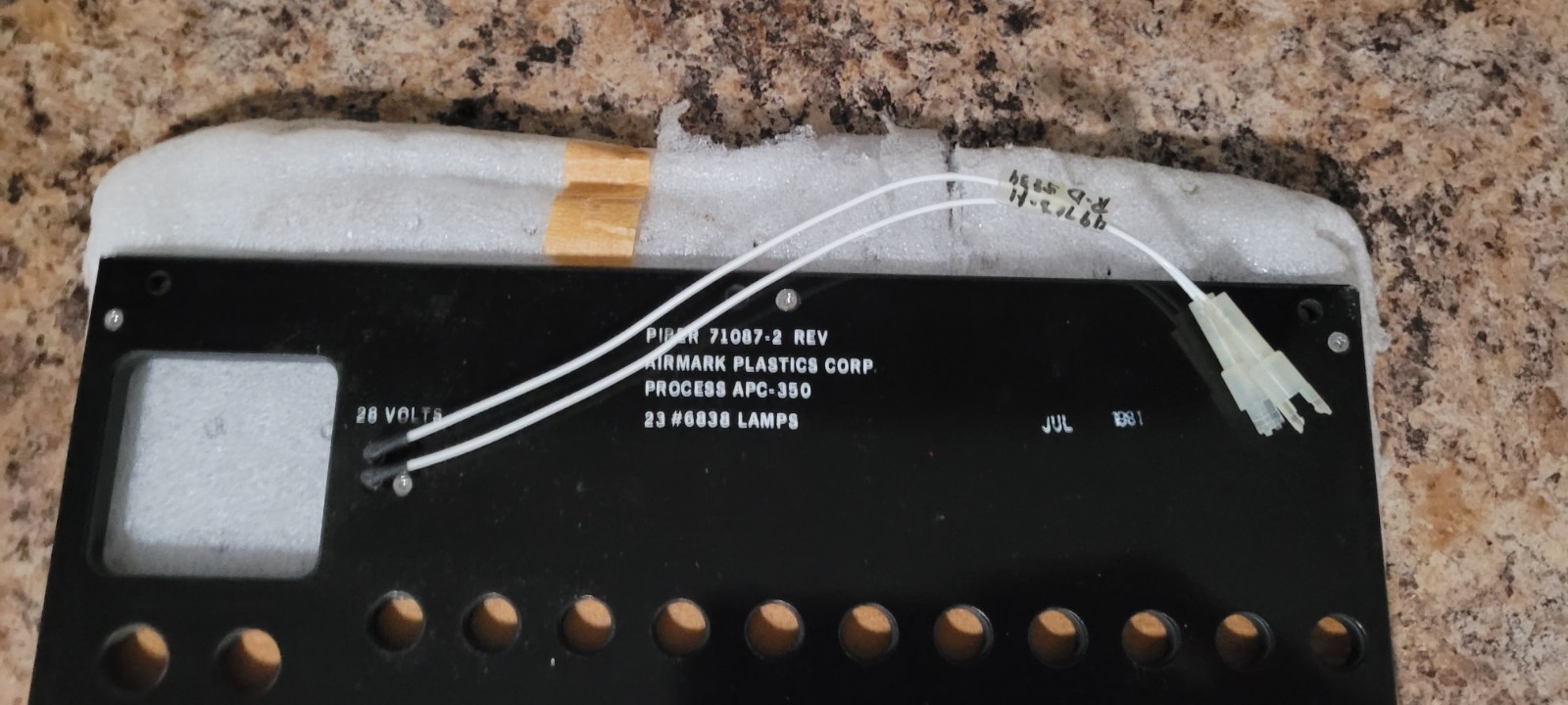 New Piper Aircraft Illuminated Circuit Breaker Panel PN# 71087-2 / 583-229