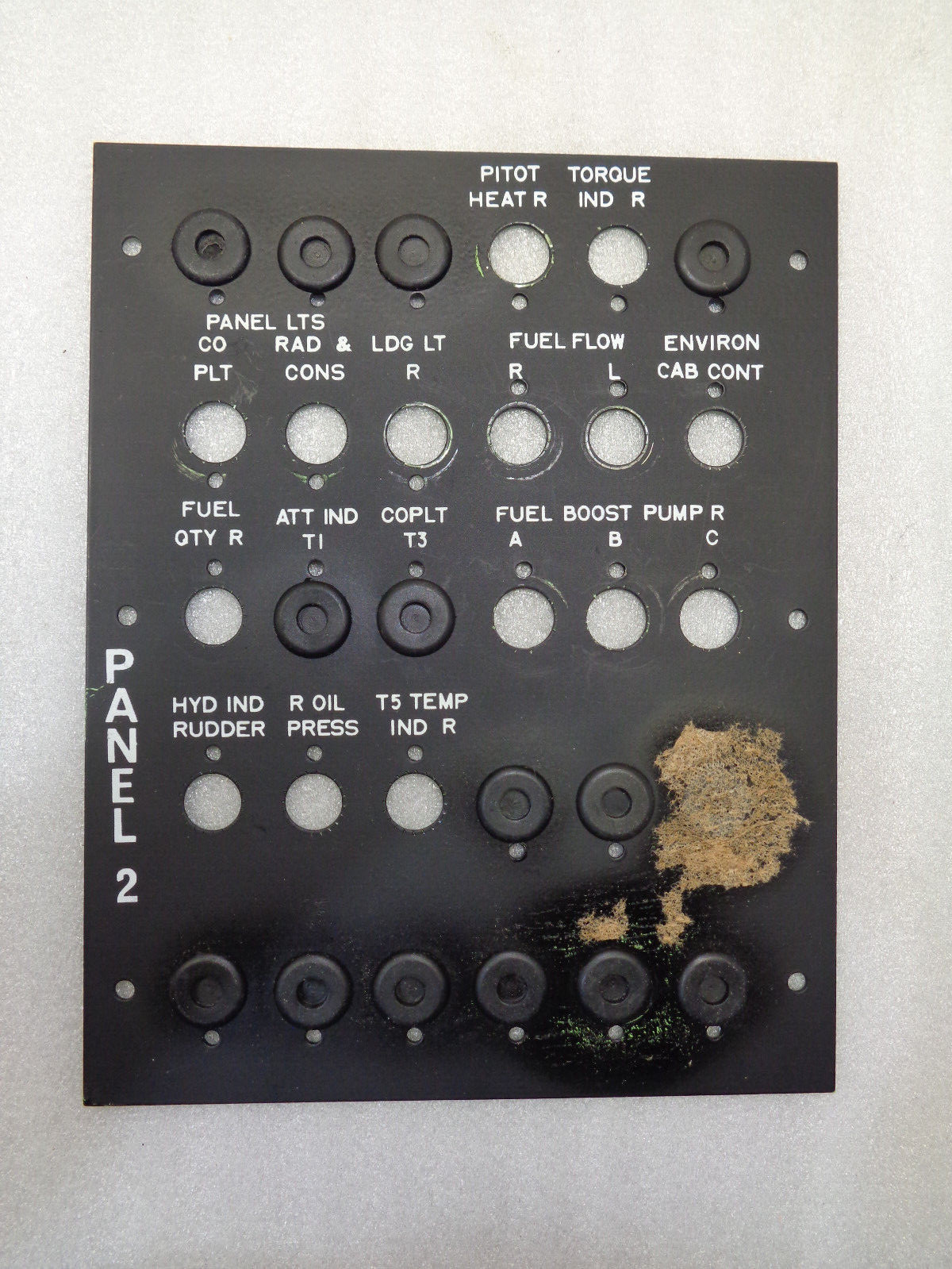 DE HAVILLAND DHC-5 BUFFALO AIRCRAFT PANEL 2 FACE C5E111122-35 NEW