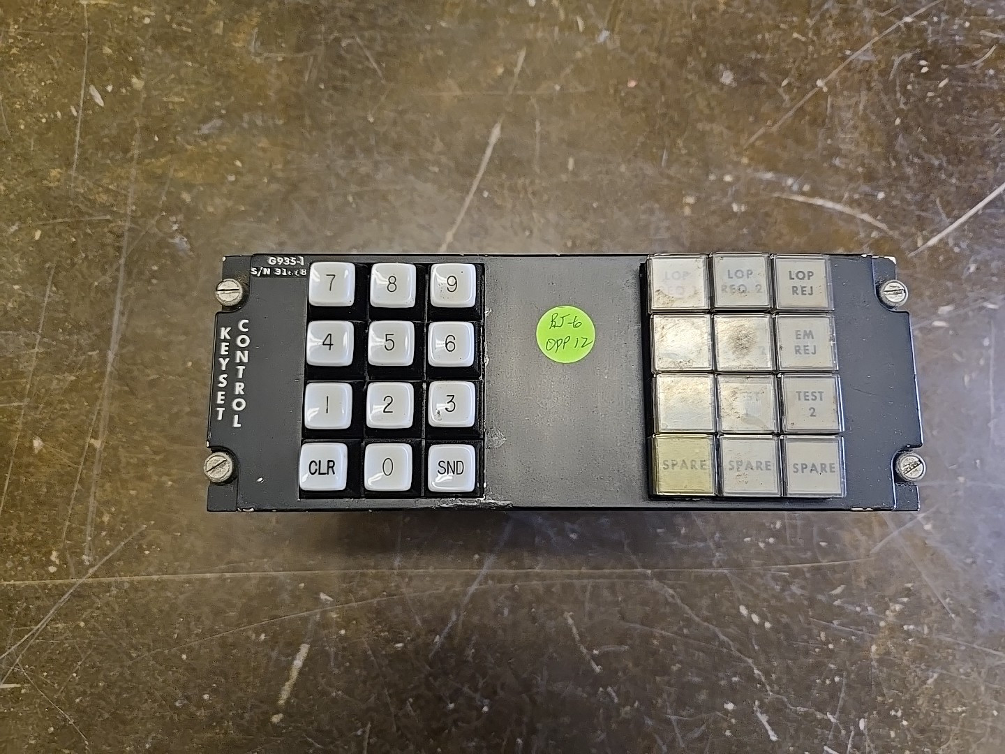 Military Aircraft Keyset Control Unknown Application