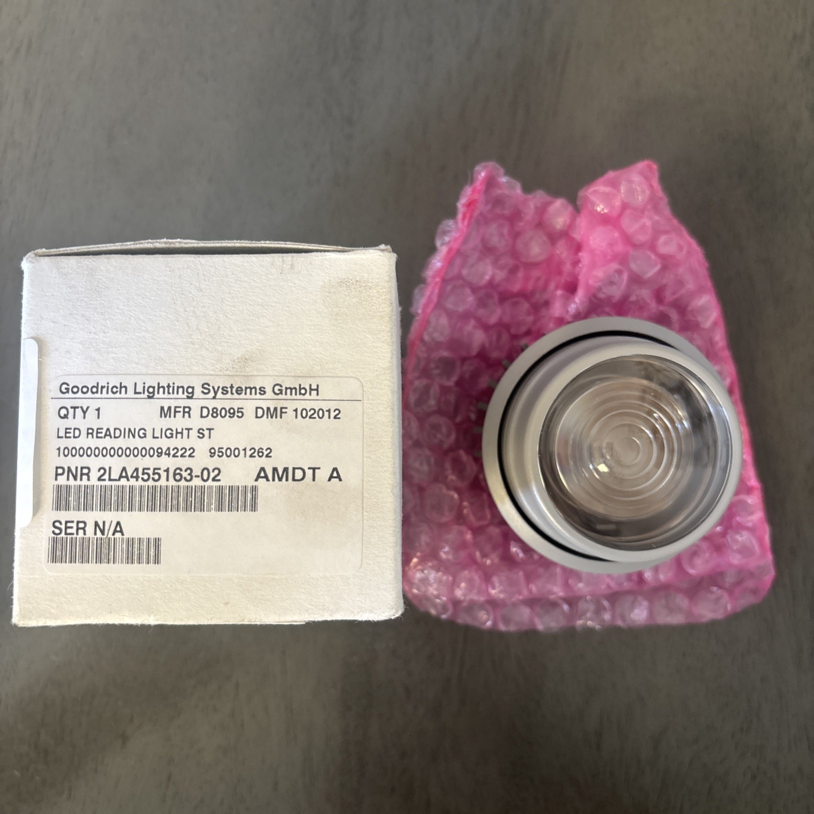 Goodrich LED Aircraft Reading Light 2LA455163-02 Airbus Cabin Light New