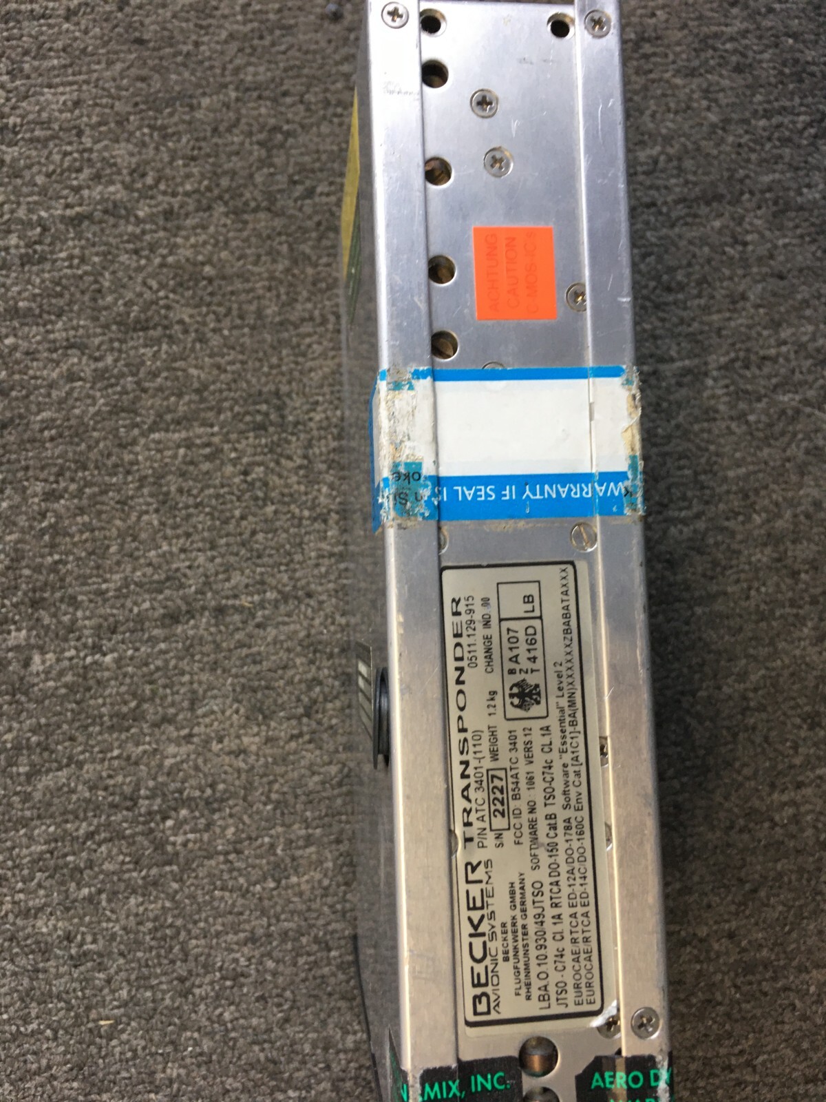 BECKER ATC-3401-(110) TRANSPONDER XPDR used with 30 day warranty