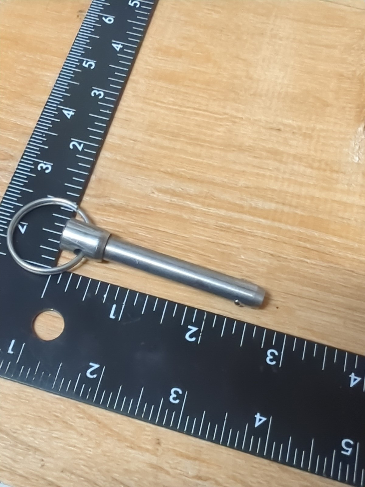 lockwell 5/16 x 1-11/16 Stainless Steel BALL LOCK DETENT PIN WITH RING