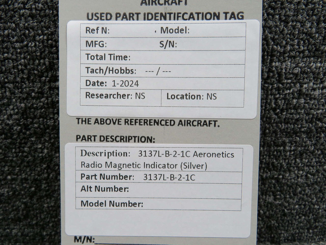 3137L-B-2-1C Aeronetics Radio Magnetic Indicator (26V) (Silver)