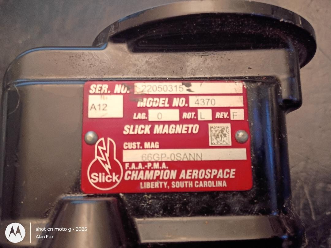 Slick magneto 4370- 500 hours since new in 2022