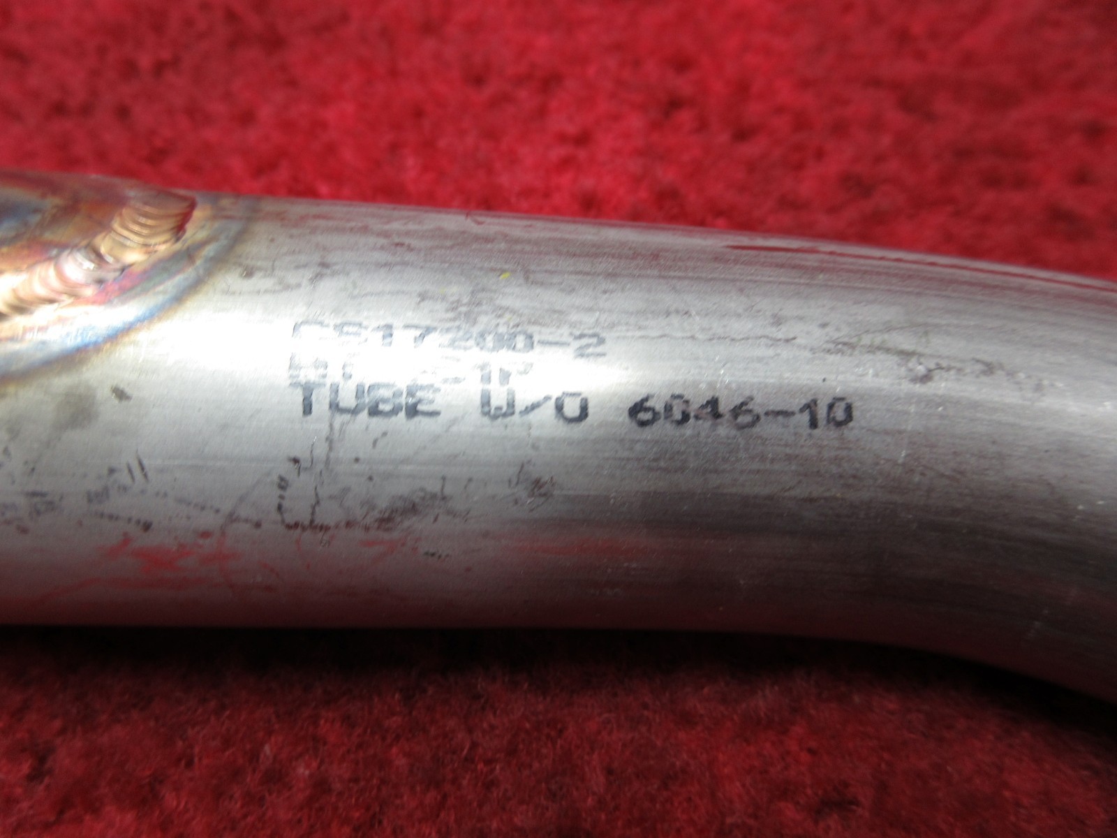 AWI Cessna 172, 177 LH AFT Exhaust Riser PN A1754008-1, 1754008-1, 08-00080