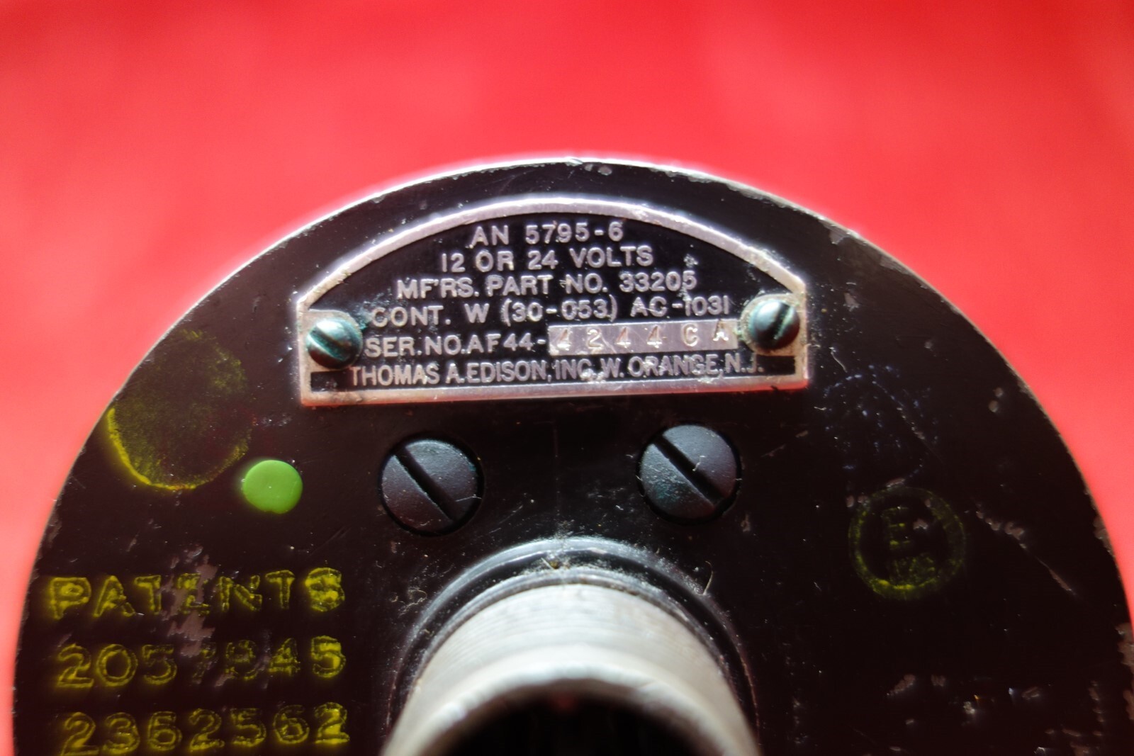 Thomas A. Edison Inc Dual Temp Indicator 12/24V PN 33205, AN-5795-6