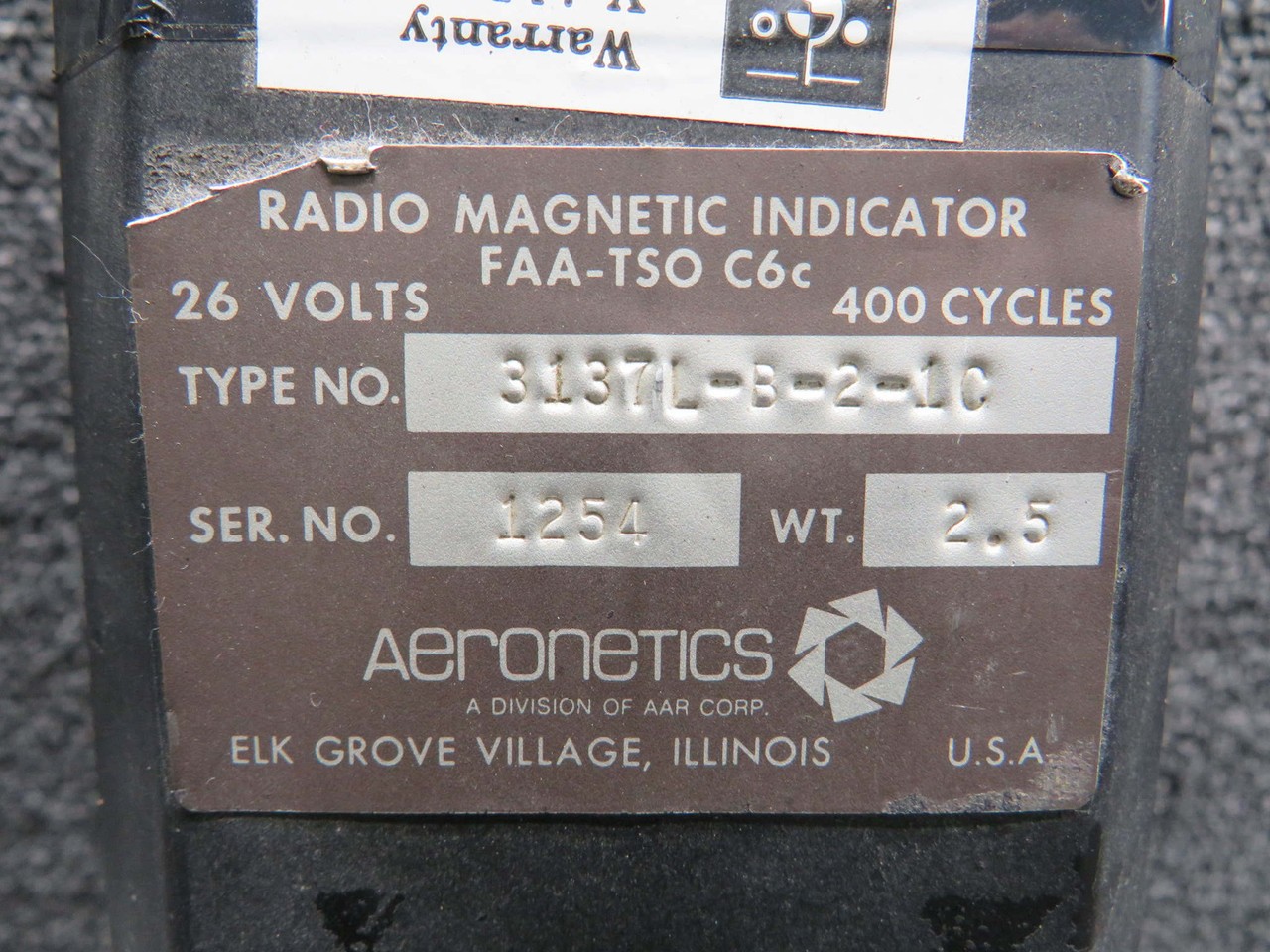 3137L-B-2-1C Aeronetics Radio Magnetic Indicator (26V) (Silver)