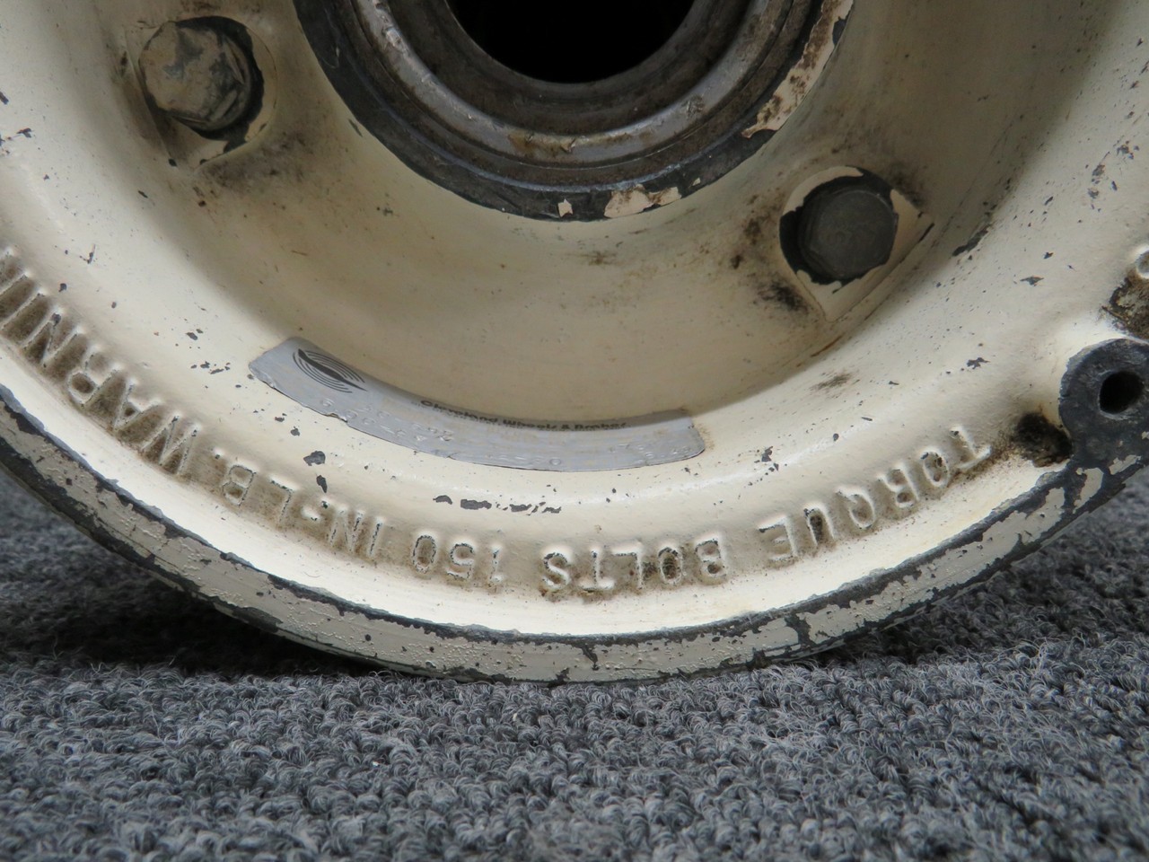 40-59 Cleveland 6.00-6 Main Wheel Assembly with Bearing (Chipped)