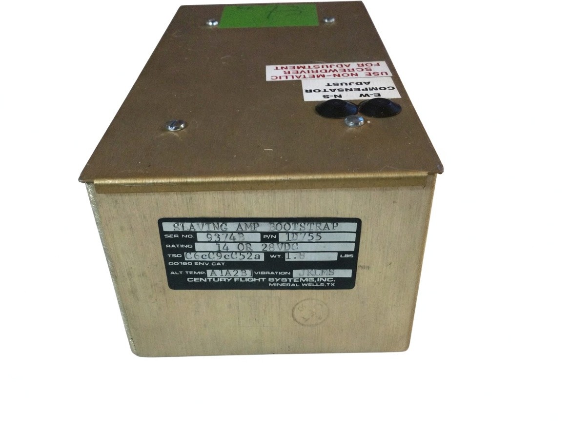 Century Flight Slaving Amp Bootstrap Synchro P/N 1D755 S/N 93748 -Tested Good