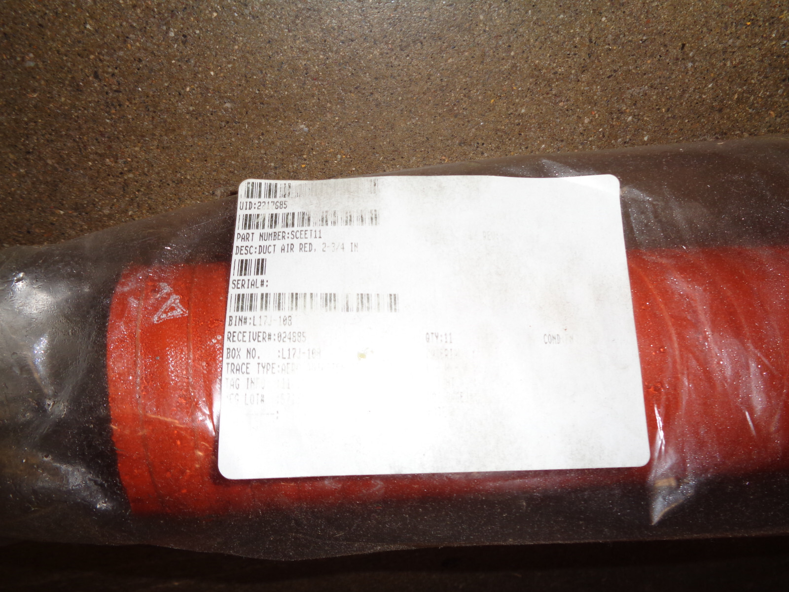 AIRCRAFT DIAMETER 2-3/4IN RED AIR DUCT SCEET 11, 11 FEET NEW (LAST ONES)