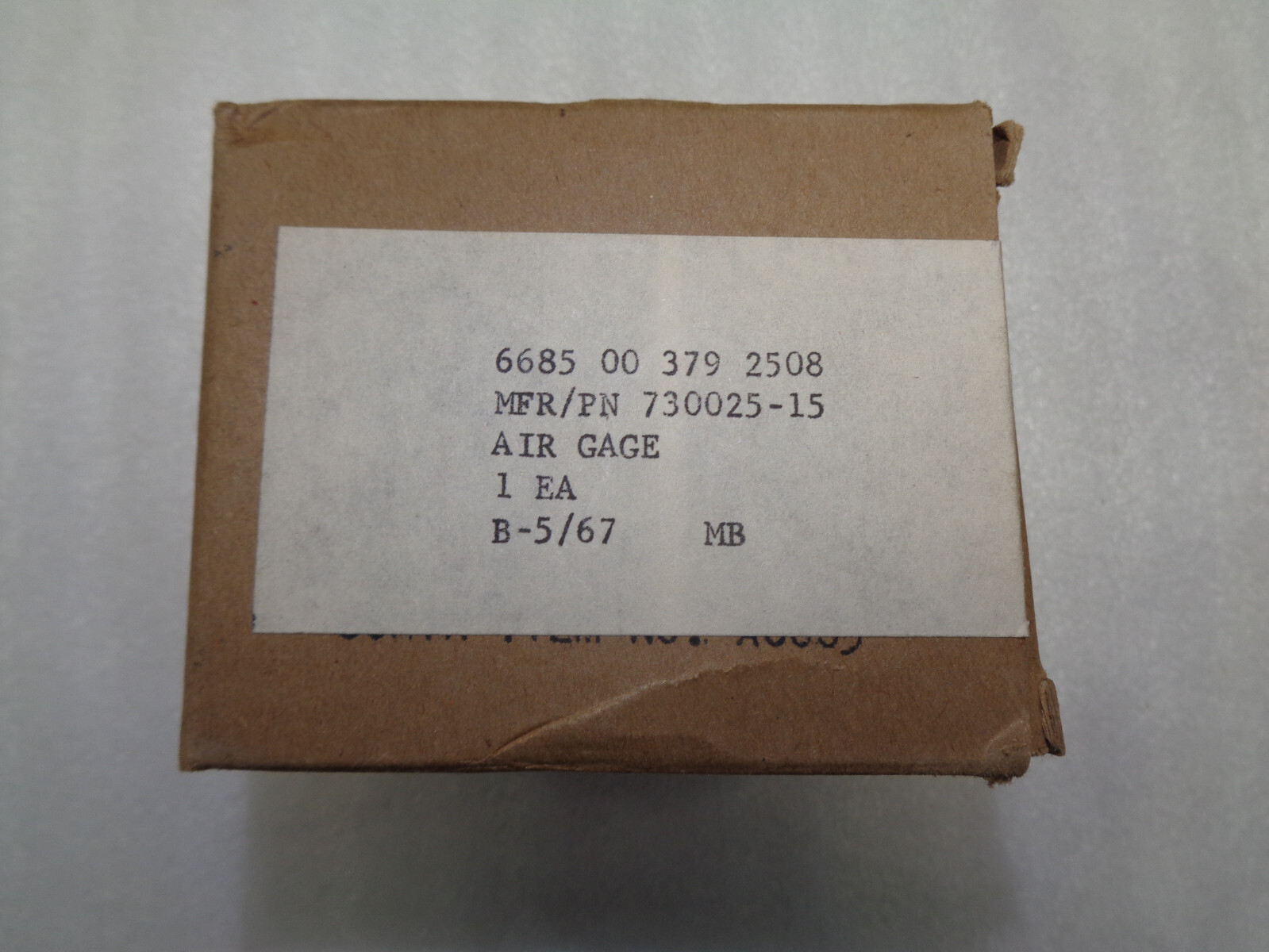 U.S. GAUGE AIR PRESSURE GAGE INDICATOR 730025-15 / 27250 NEW