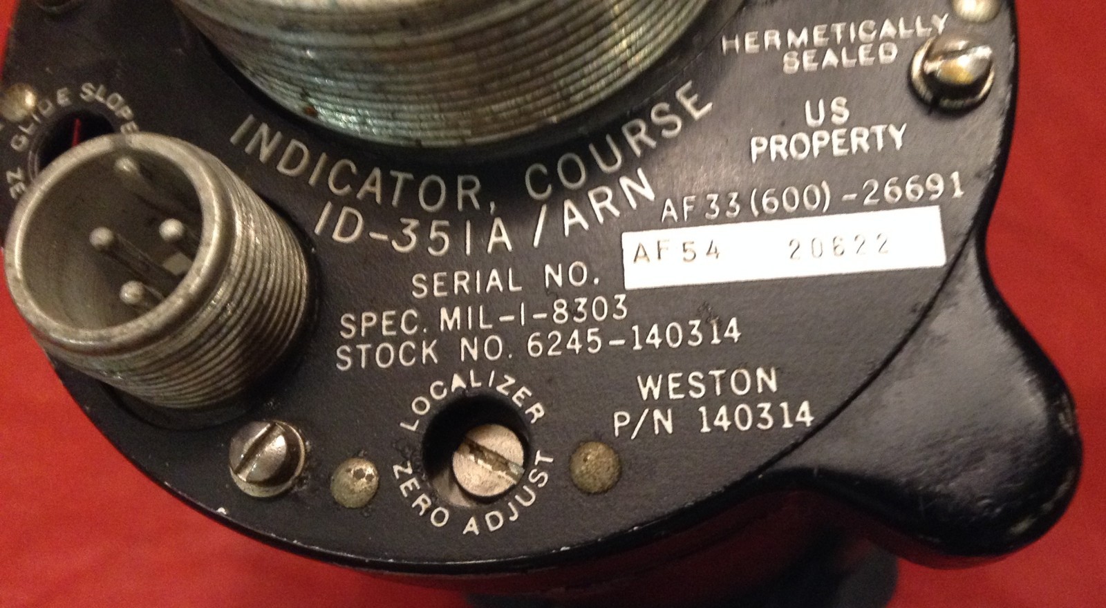 Salvaged Weston US Military Aircraft Course Indicator ID-351A/ARN
