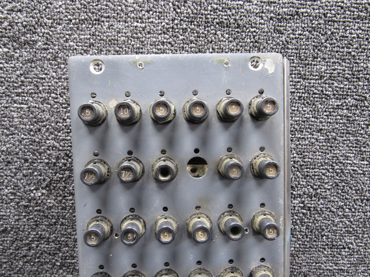 5618029-41 Cessna 421C Upper Center Circuit Breaker Panel Assembly with Breakers