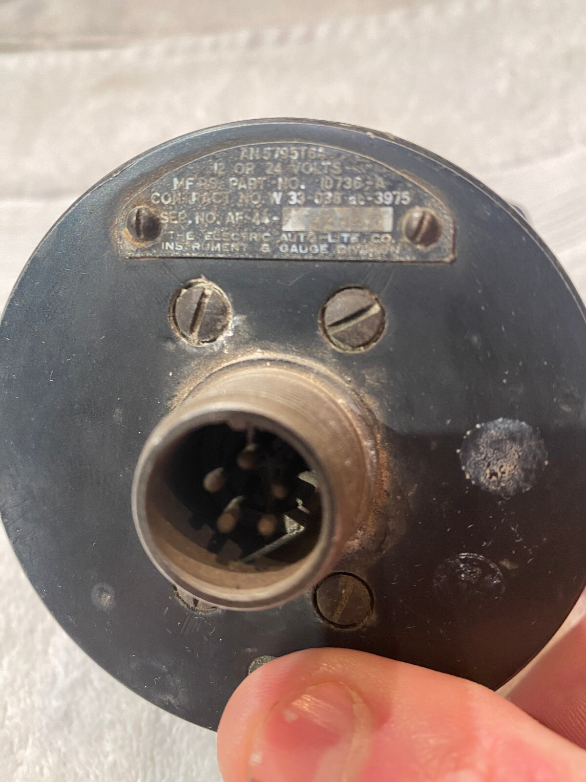 AN5795T6A # 10736-A Gauge Electric Auto-Lite Dual Temperature Indicator 12 or 24