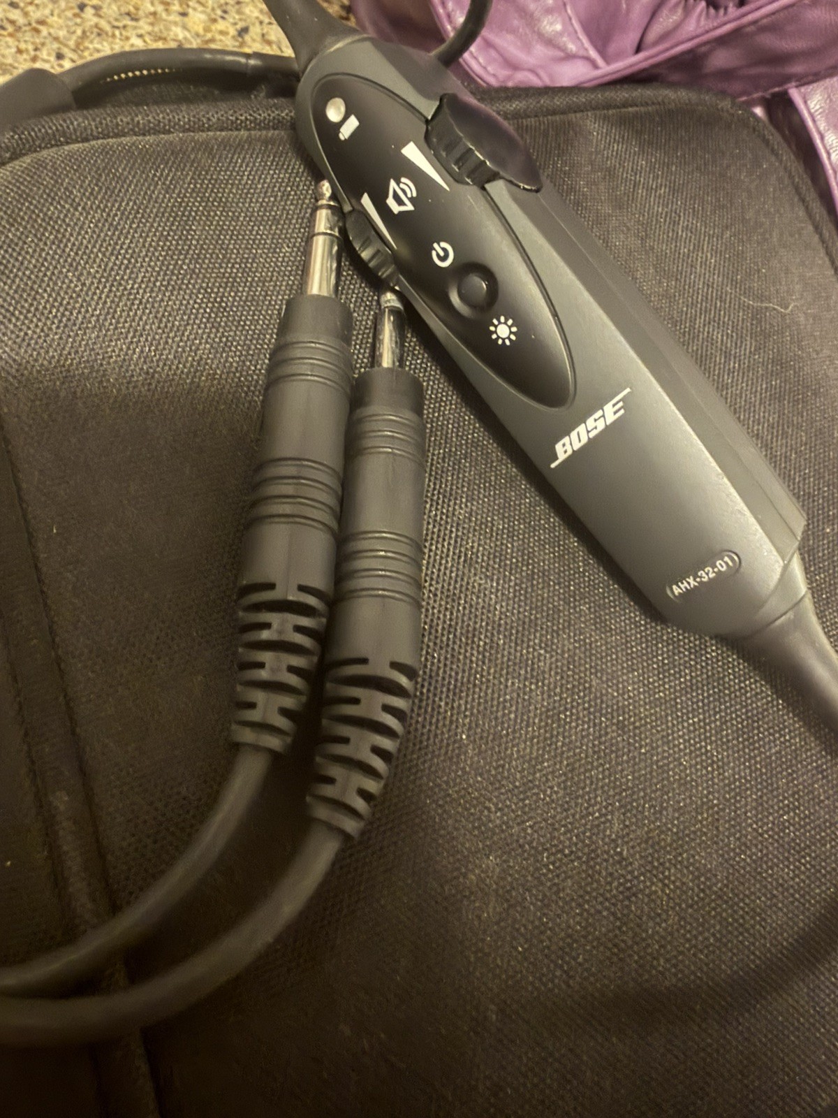 Bose Aviation X ANR Pilot Headset AHX-32-01 Dual GA Plugs w/ Bose Case Tested