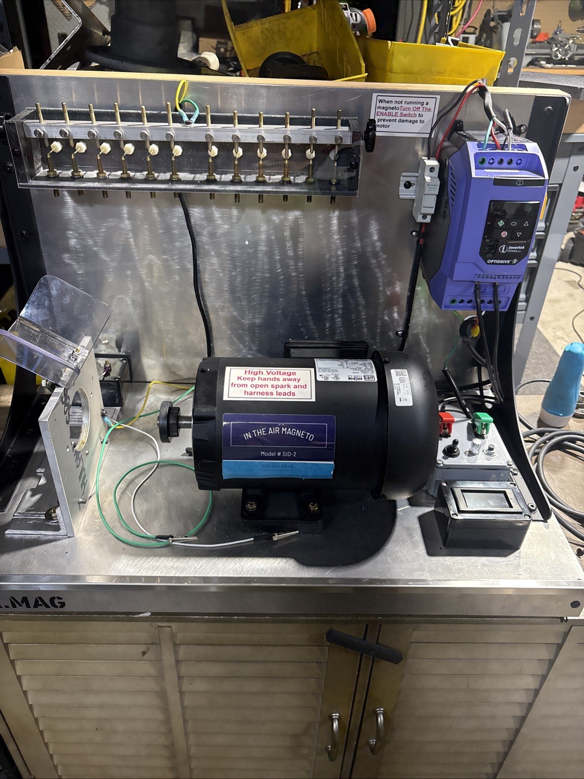 Magneto Test Bench VFD Variable Speed 120V Bendix Slick Lycoming Gear Adapters