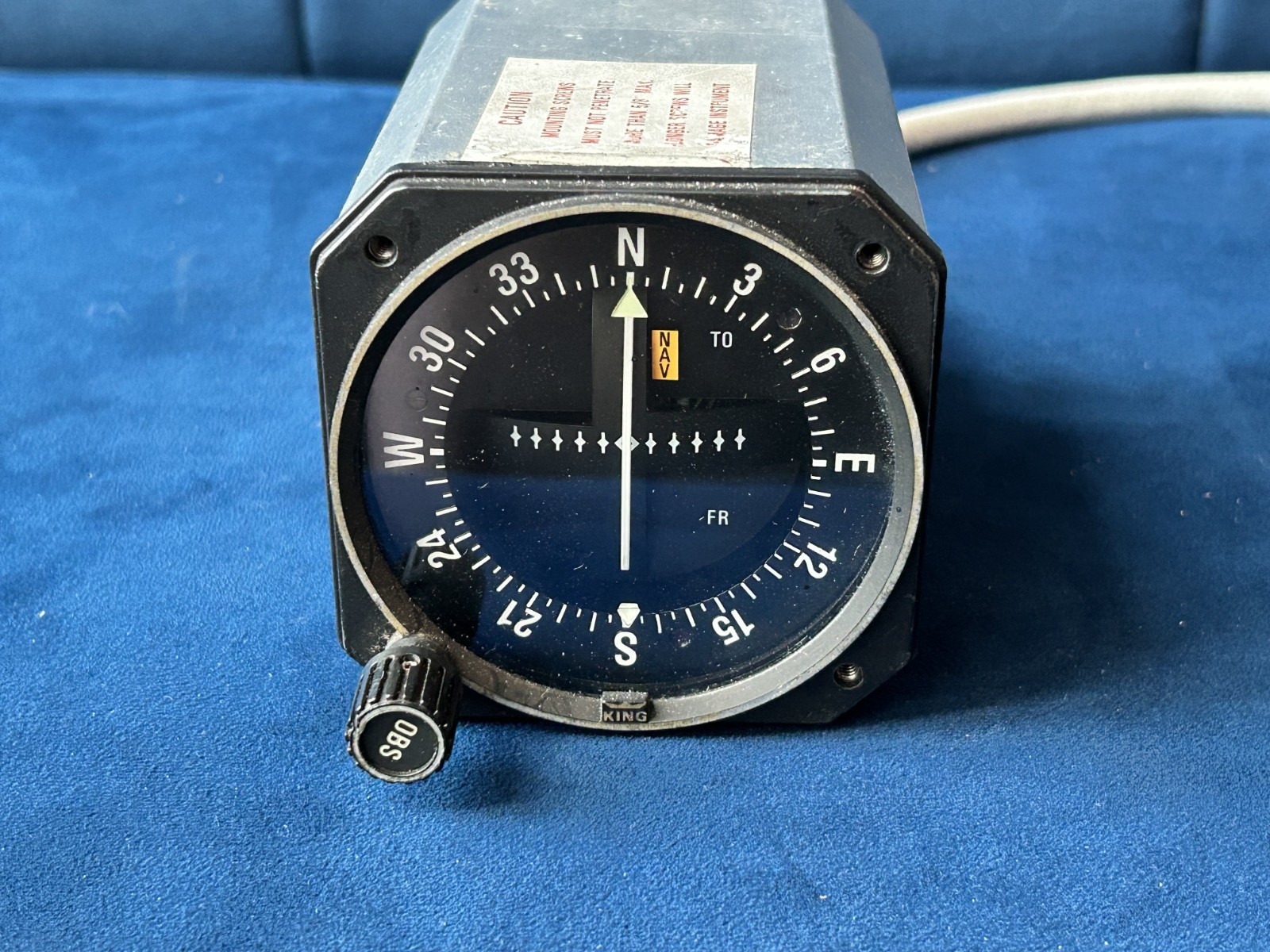 Bendix King KI-202 VOR/LOC Indicator P/N 066-3034-07 (Working when removed)