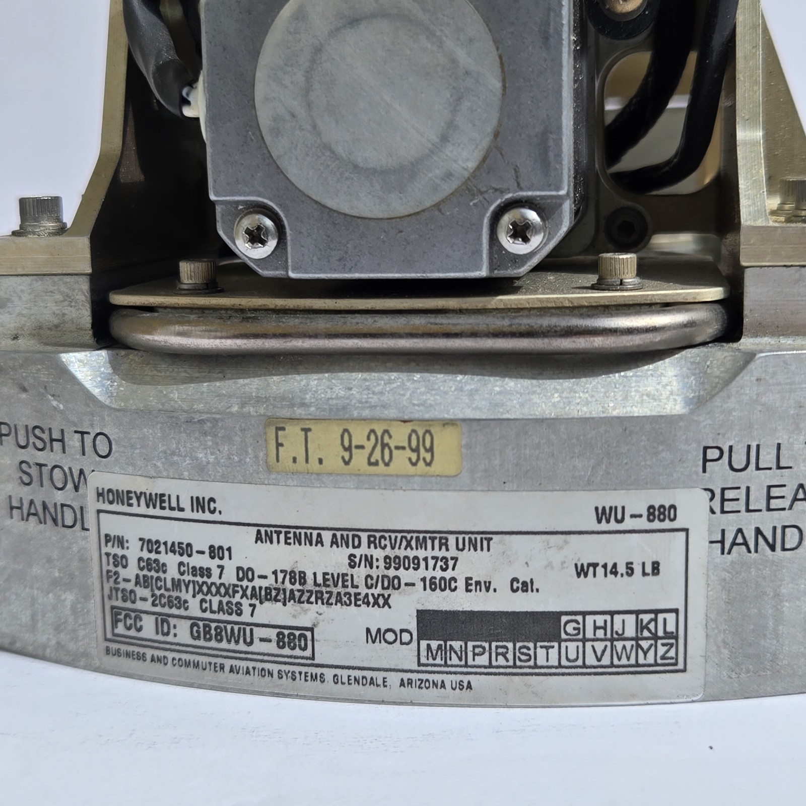 Honeywell Radar Antenna WU880 PN 7021450-801 w/ 30-day warranty