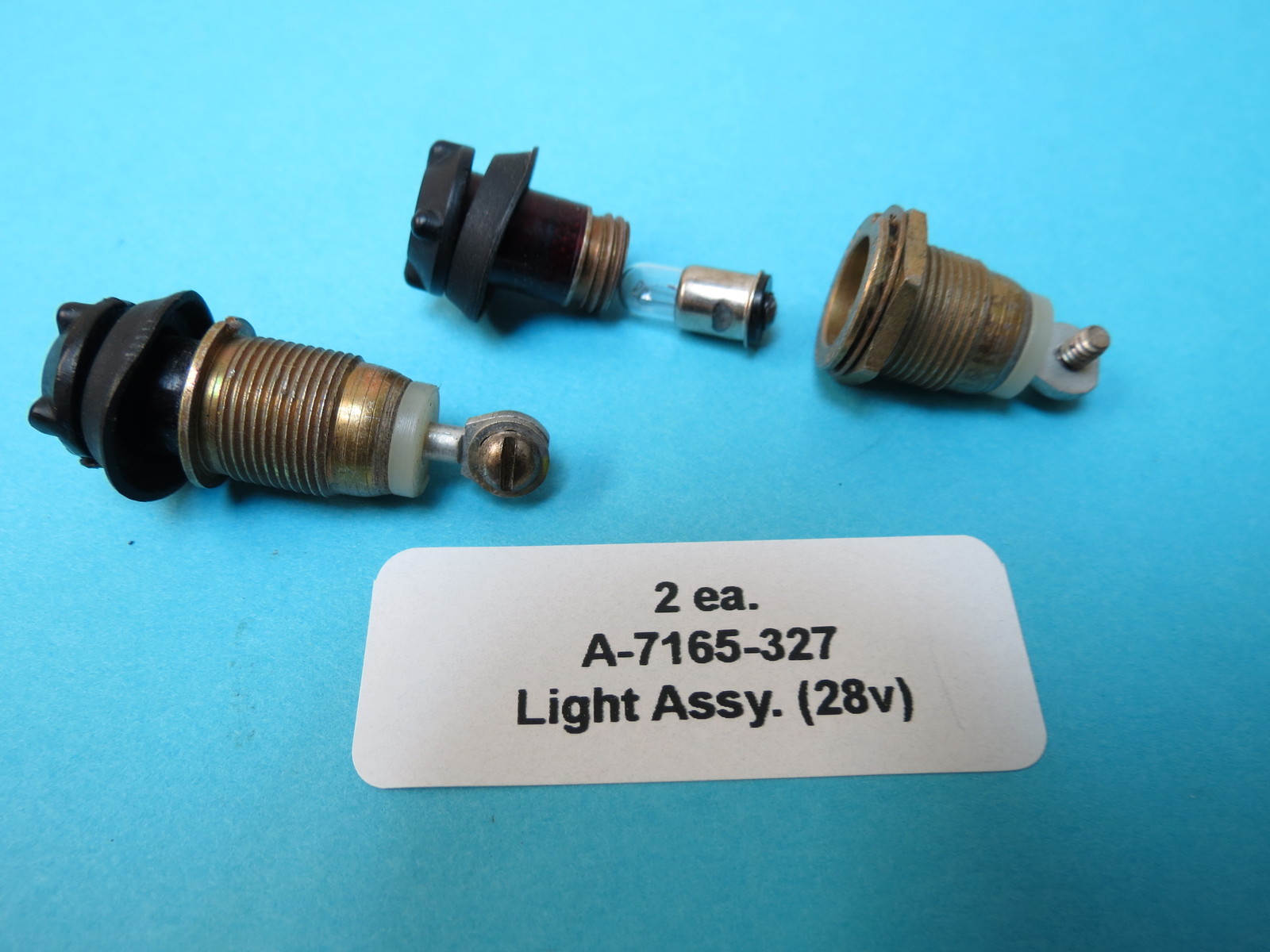 2 Grimes A-7165-327 Aircraft Instrument Panel Lights Bell 206 Cessna Beech NOS