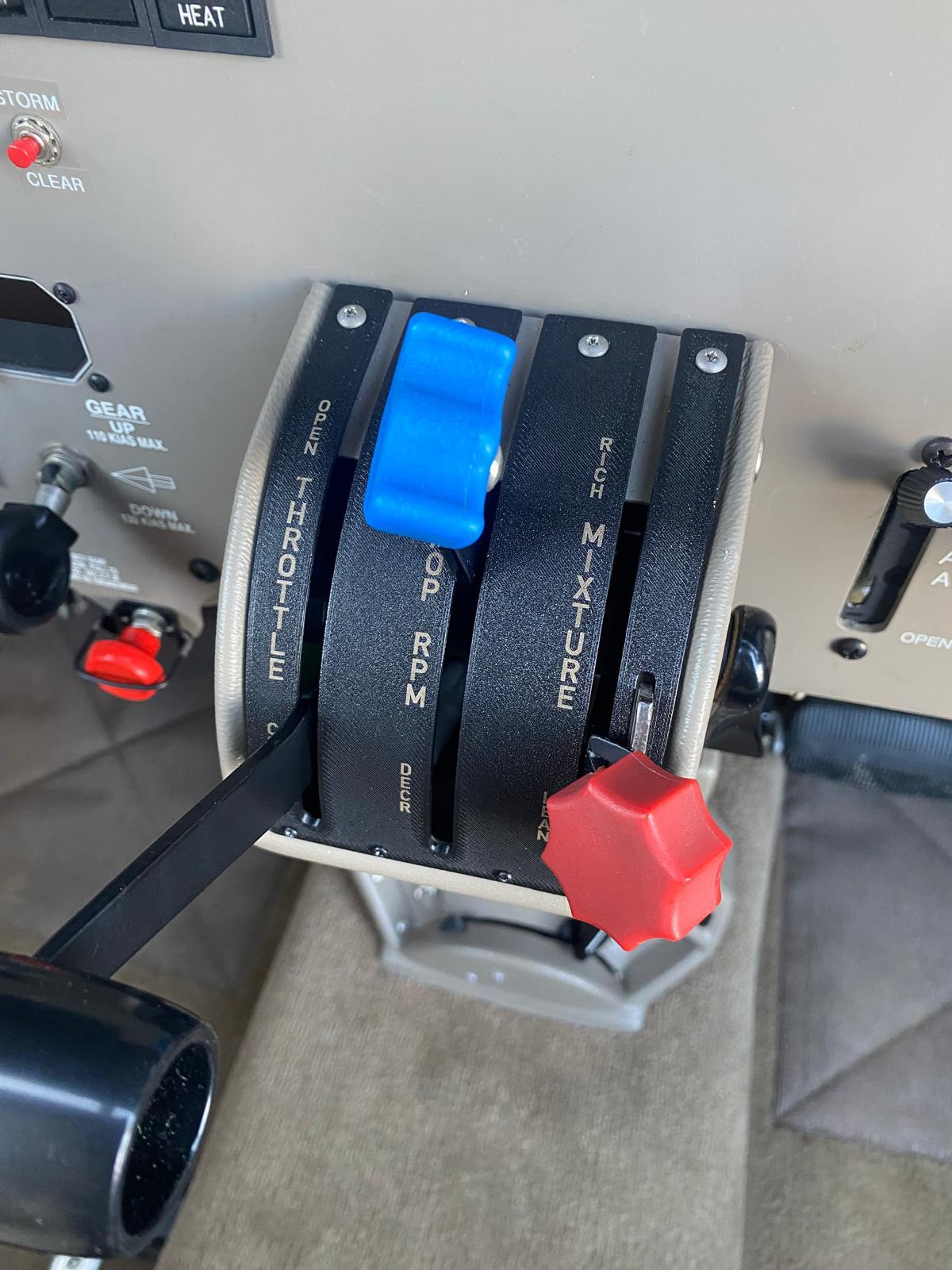 PN: 69669-44 PIPER PA 32 ENGINE CONTROL PLATE