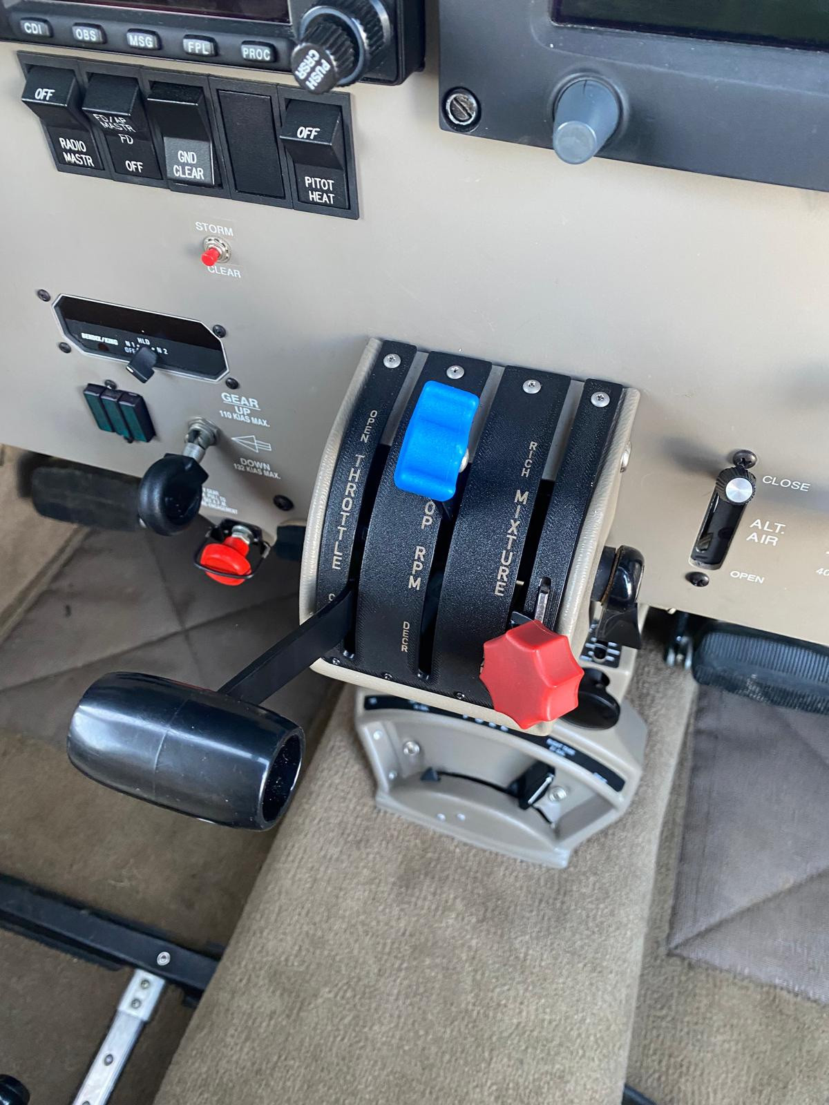 PN: 69669-44 PIPER PA 32 ENGINE CONTROL PLATE