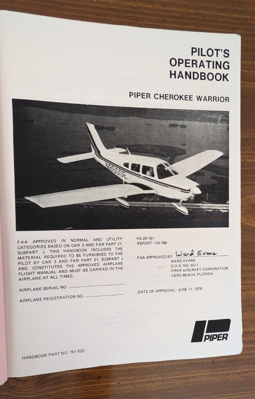 Piper Cherokee Warrior PA-28-151 Pilot’s Information Manual